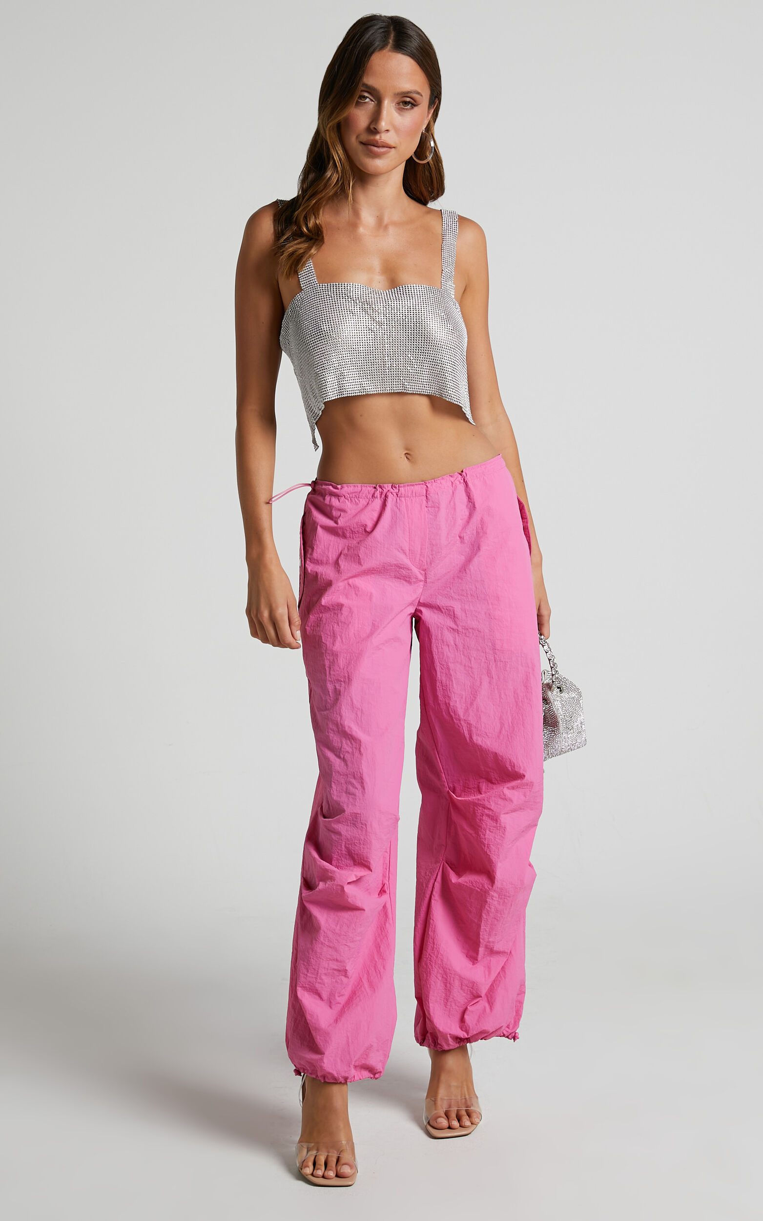 Utility Low Rise Parachute Pant in Candy Pink | Showpo