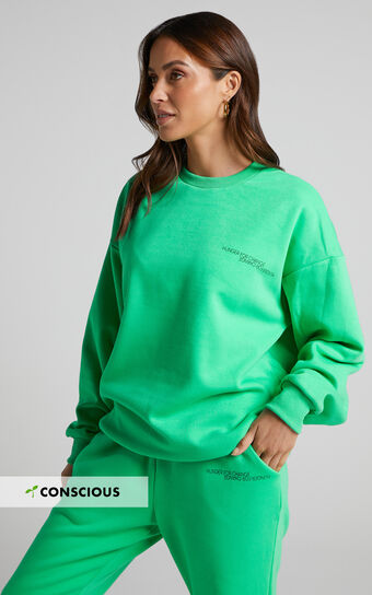 Sunday Leisure Club - The Hunger Project x Showpo Sweatshirt in Green