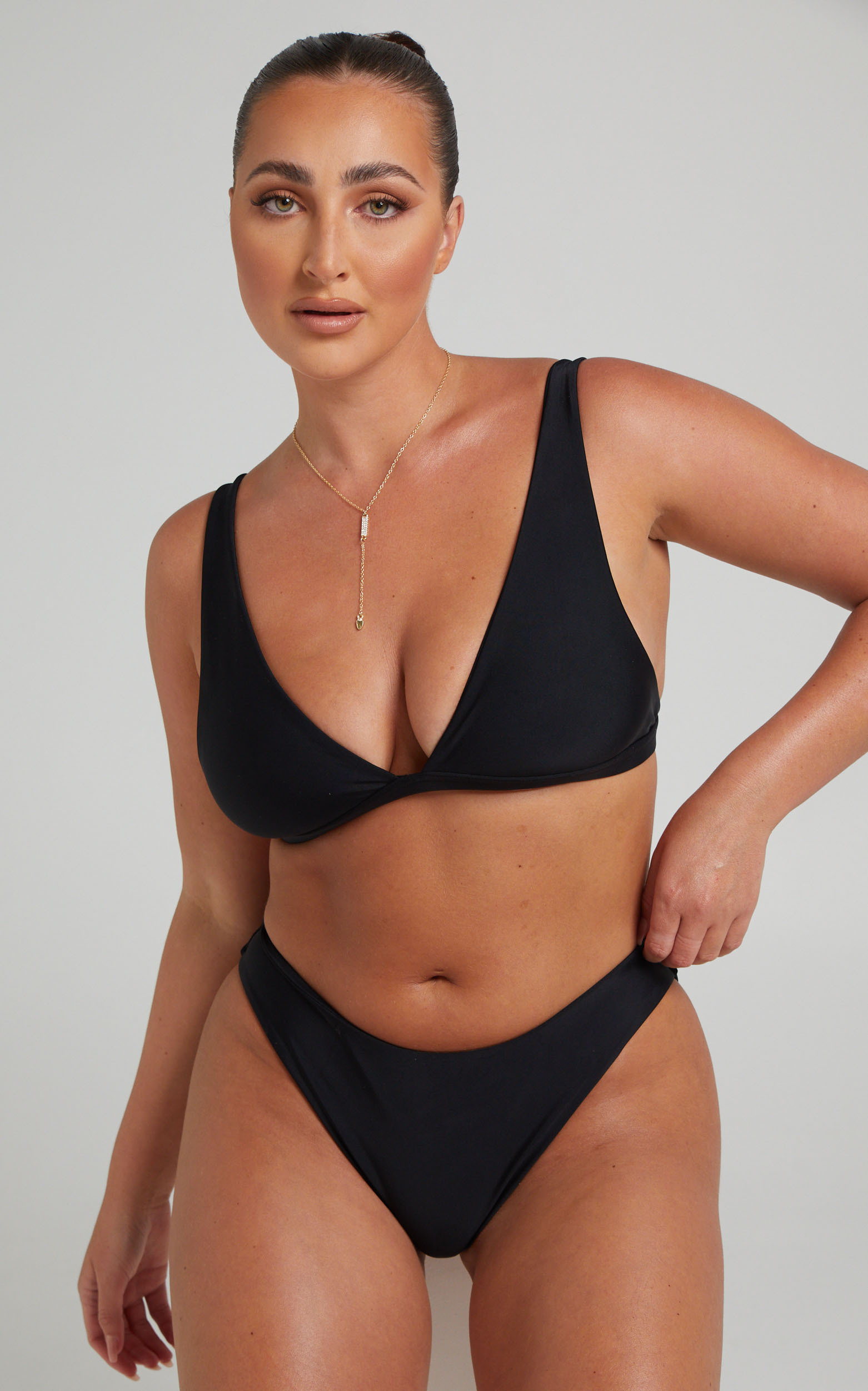 Dalis High Waisted Bikini Bottoms in Black - 04, BLK1, hi-res image number null