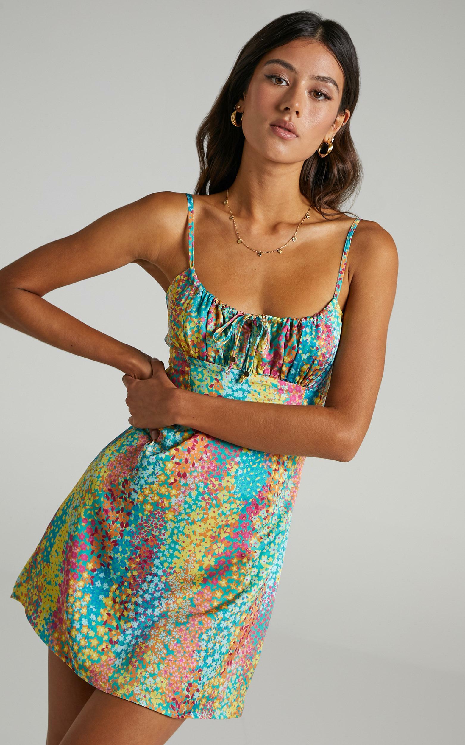 Ive Got You Now Dress in Rainbow Floral - 04, MLT5, hi-res image number null