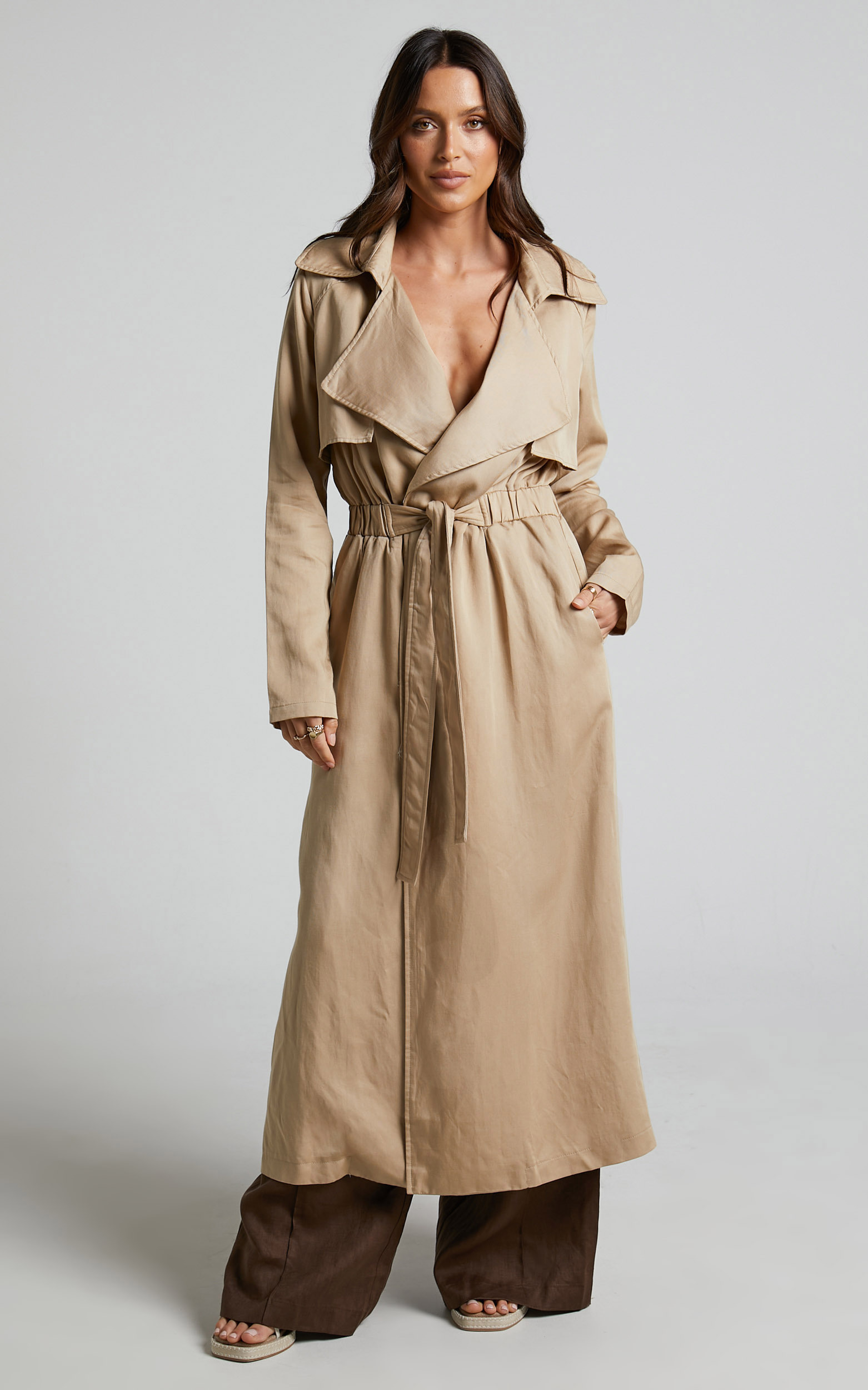 Amalie The Label - Monimonie Trench Coat in Natural - 04, NEU1, hi-res image number null