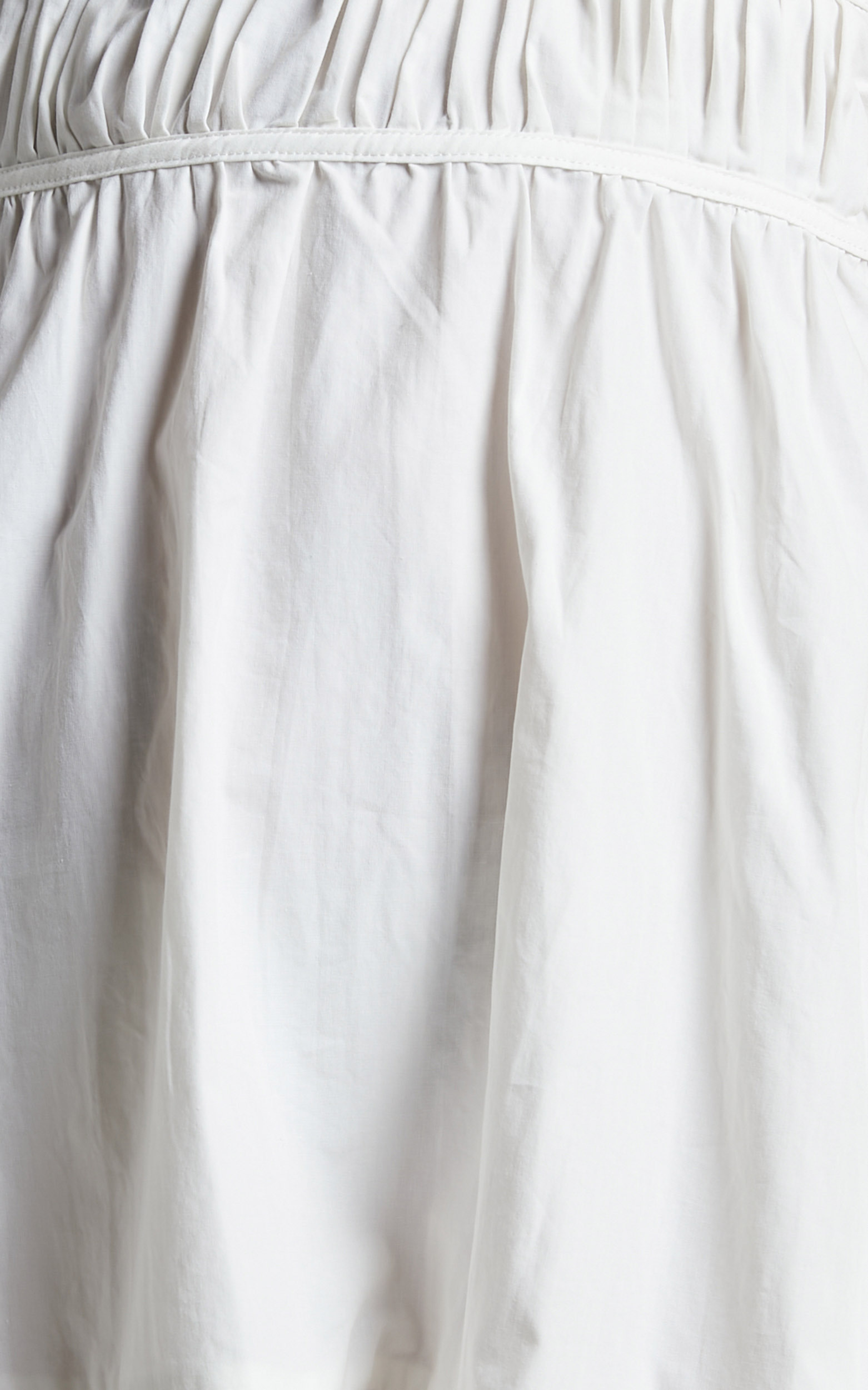 Mellie Mini Dress - V Neck Tiered Dress in White | Showpo