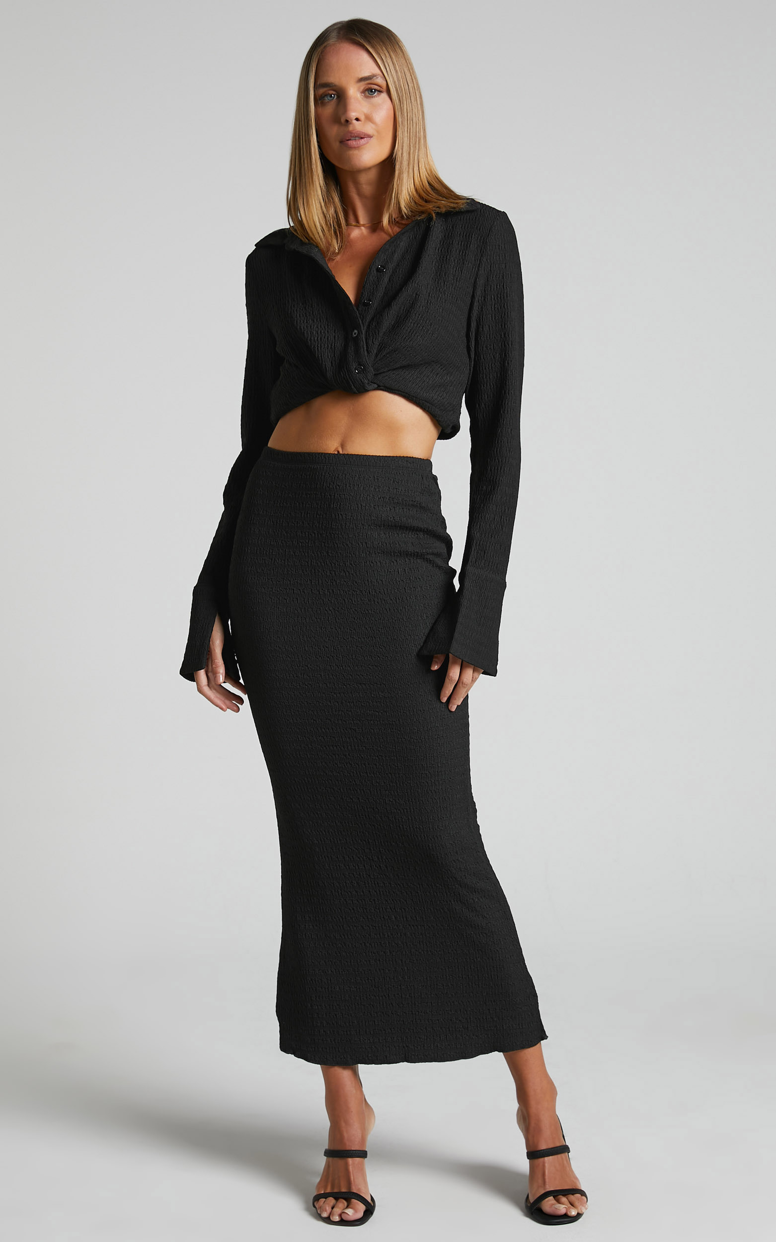 Althea Midi Skirt in Black - 06, BLK1, hi-res image number null