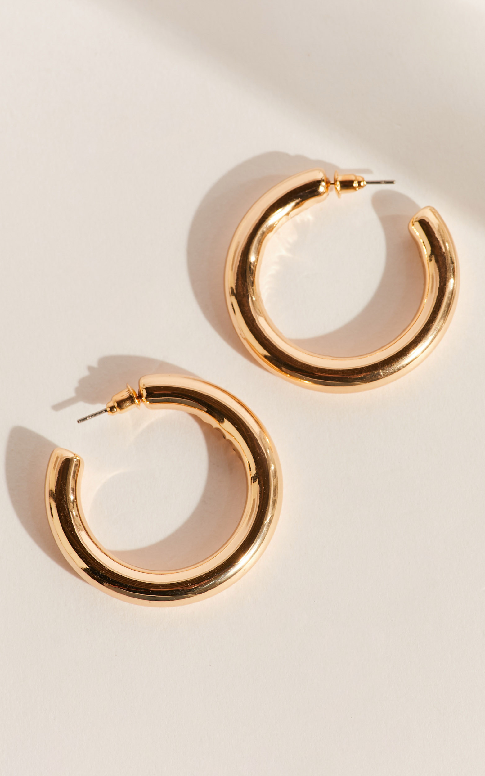 Aerwyna Chunky Gold Hoops in Gold - NoSize, GLD1, hi-res image number null