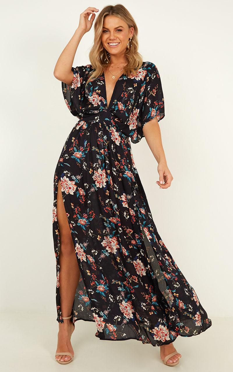 Vacay Ready Maxi Dress in Dark Navy Floral - 04, NVY7, hi-res image number null