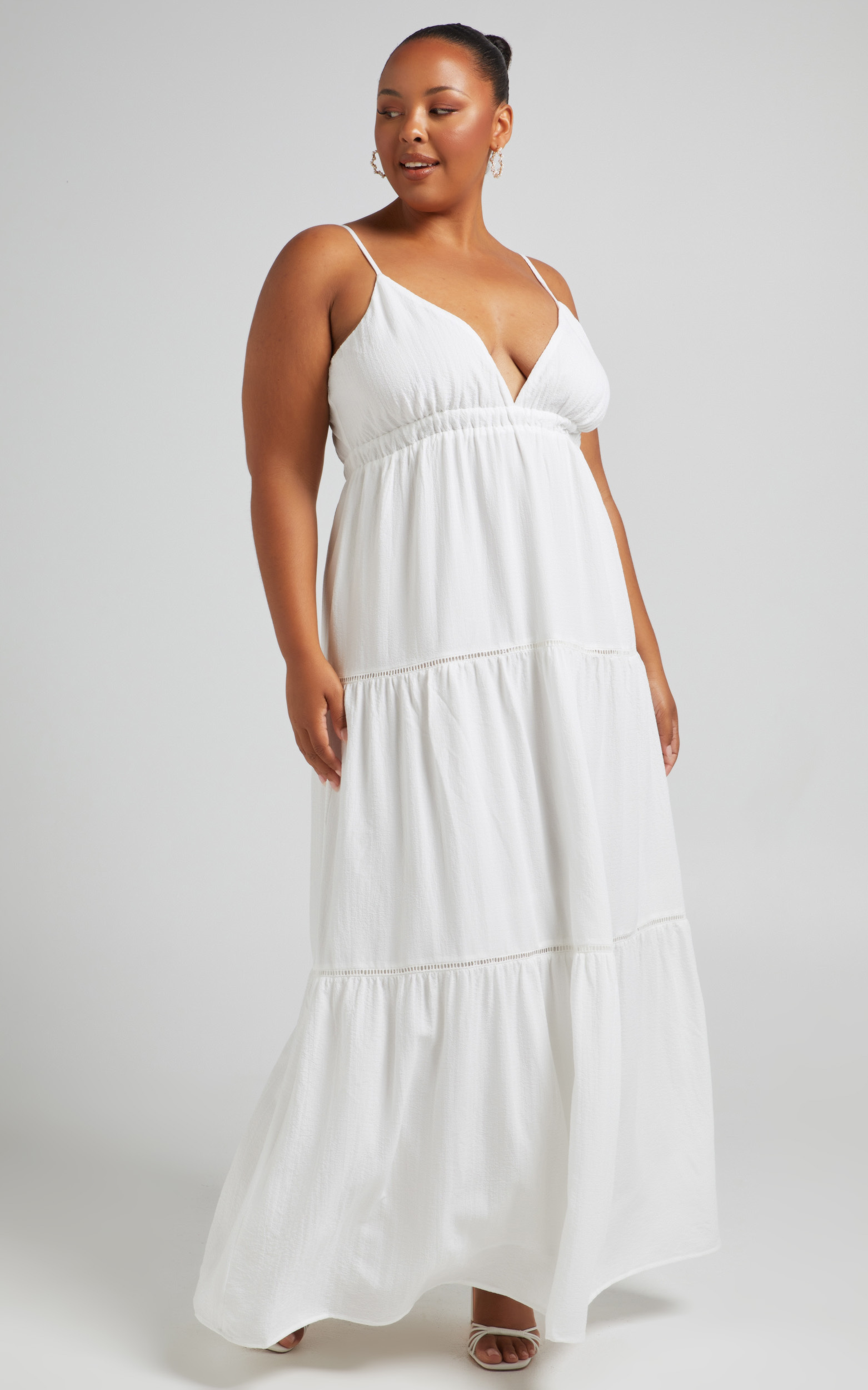 Alexandrina  Maxi Dress in White - 06, WHT2, hi-res image number null