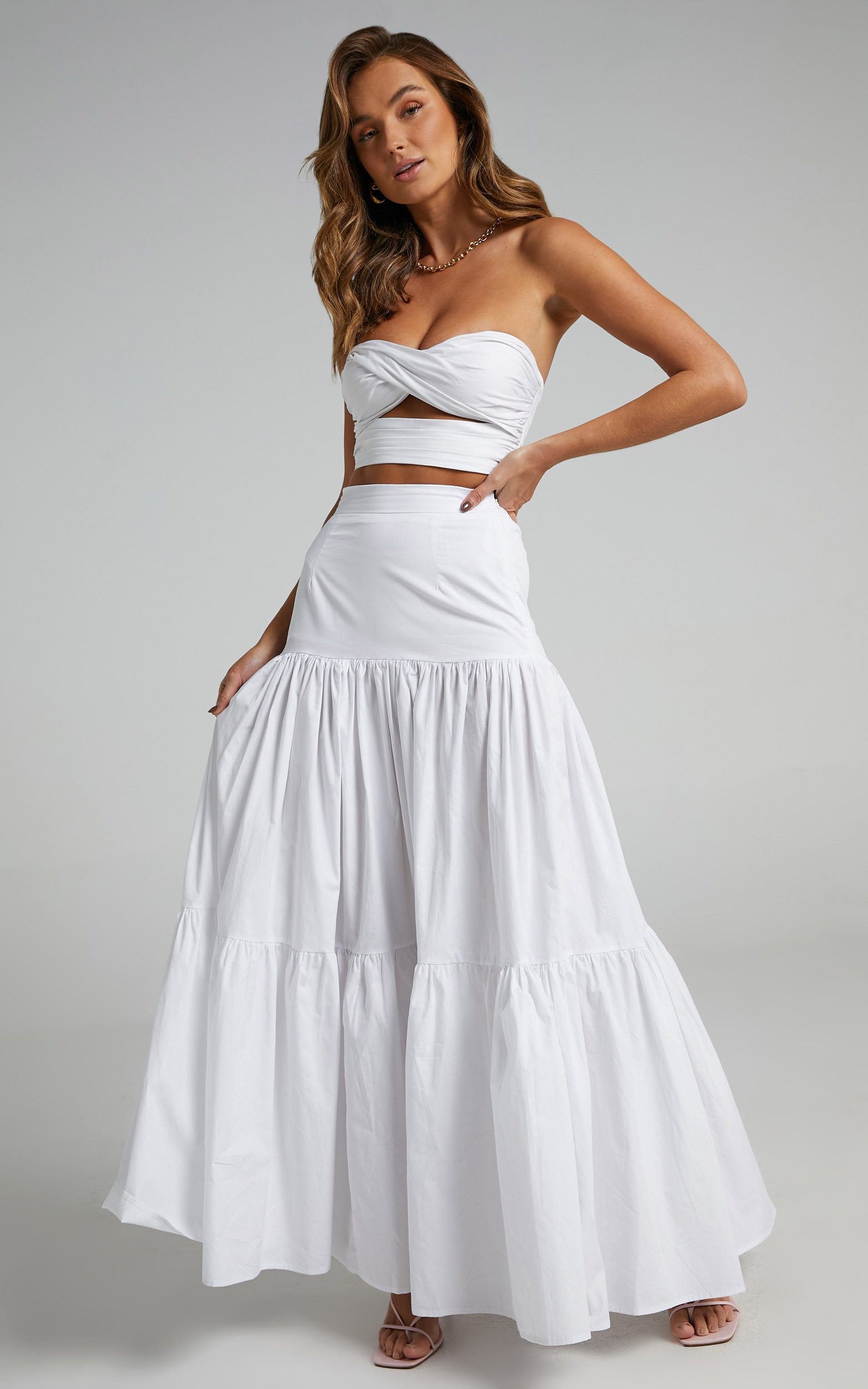 Runaway The Label - Ayla Maxi Skirt in White - L, WHT5, hi-res image number null