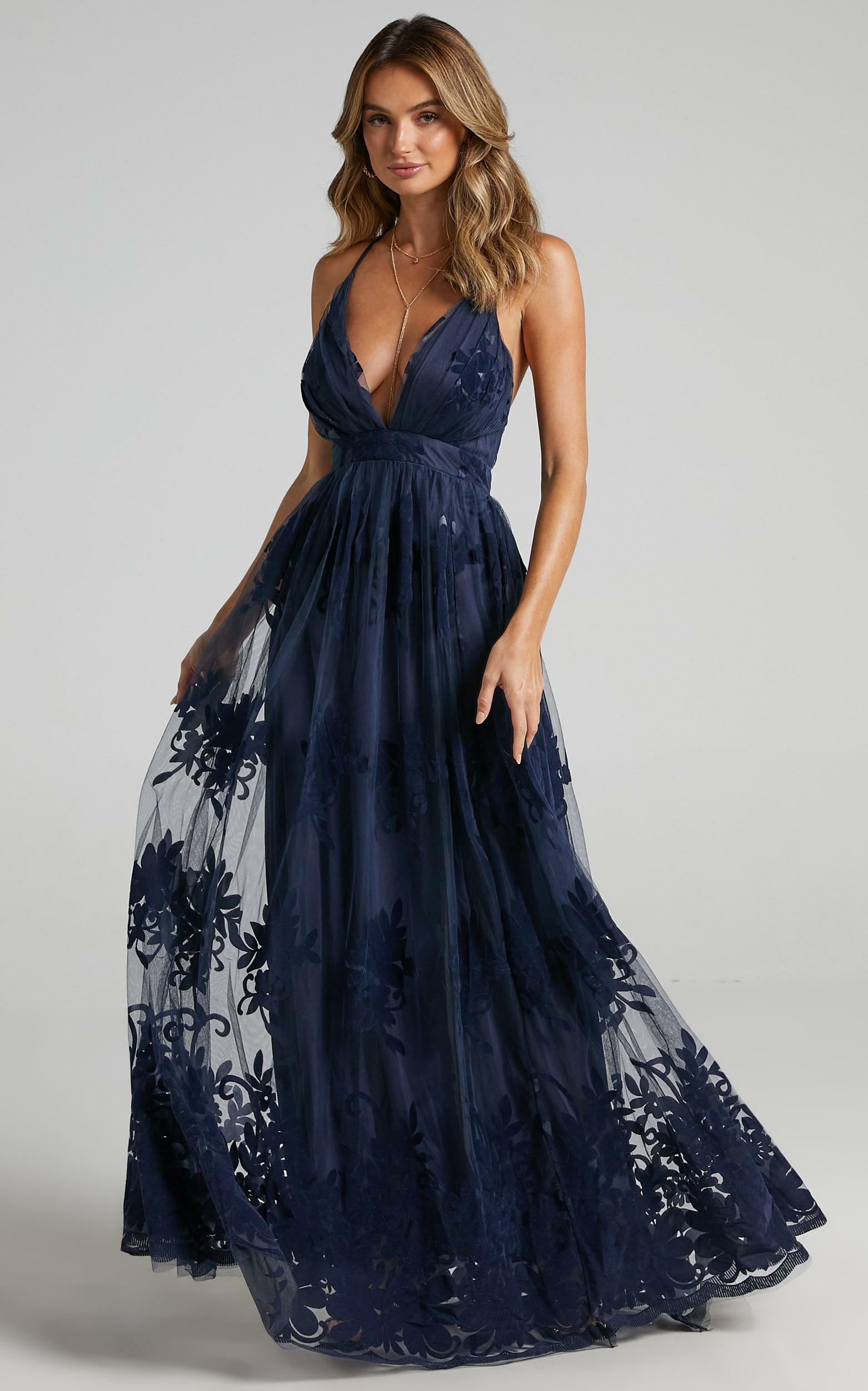 Promenade Maxi Dress in Navy - 08, NVY1, hi-res image number null