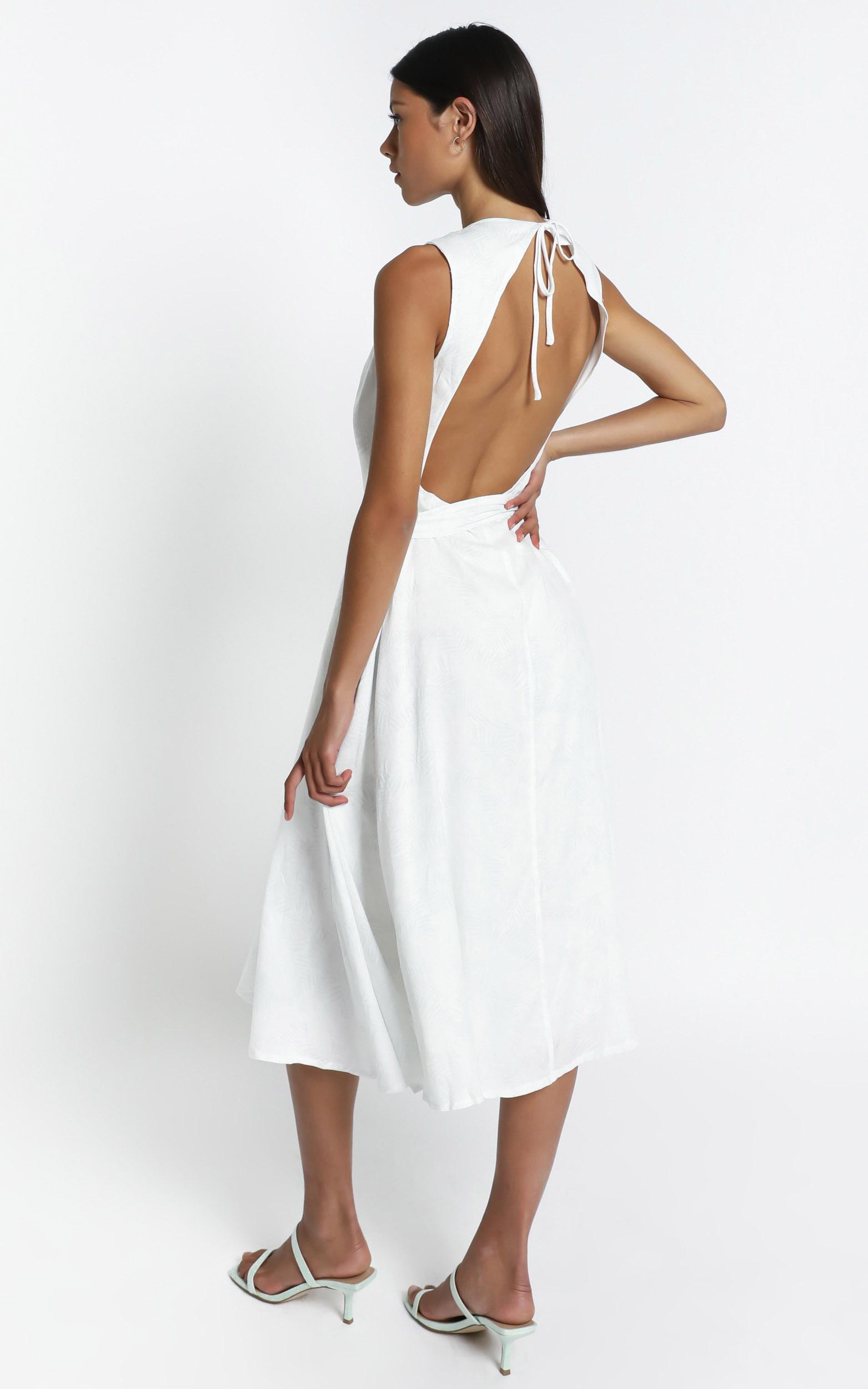 Yvie Dress in White Palm - 06, WHT1, hi-res image number null
