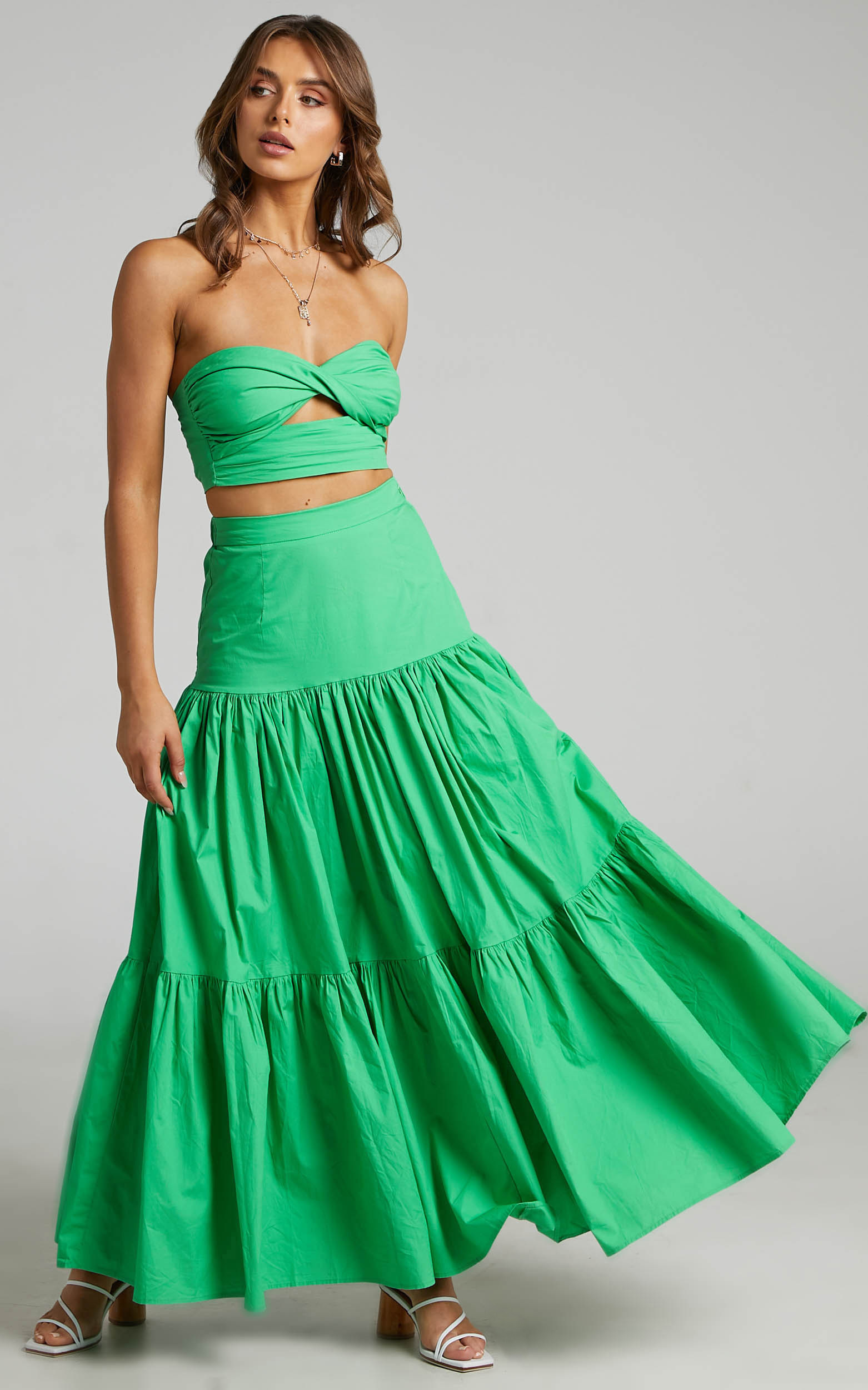 Runaway The Label - Ayla Maxi Skirt in Green - L, GRN3, hi-res image number null