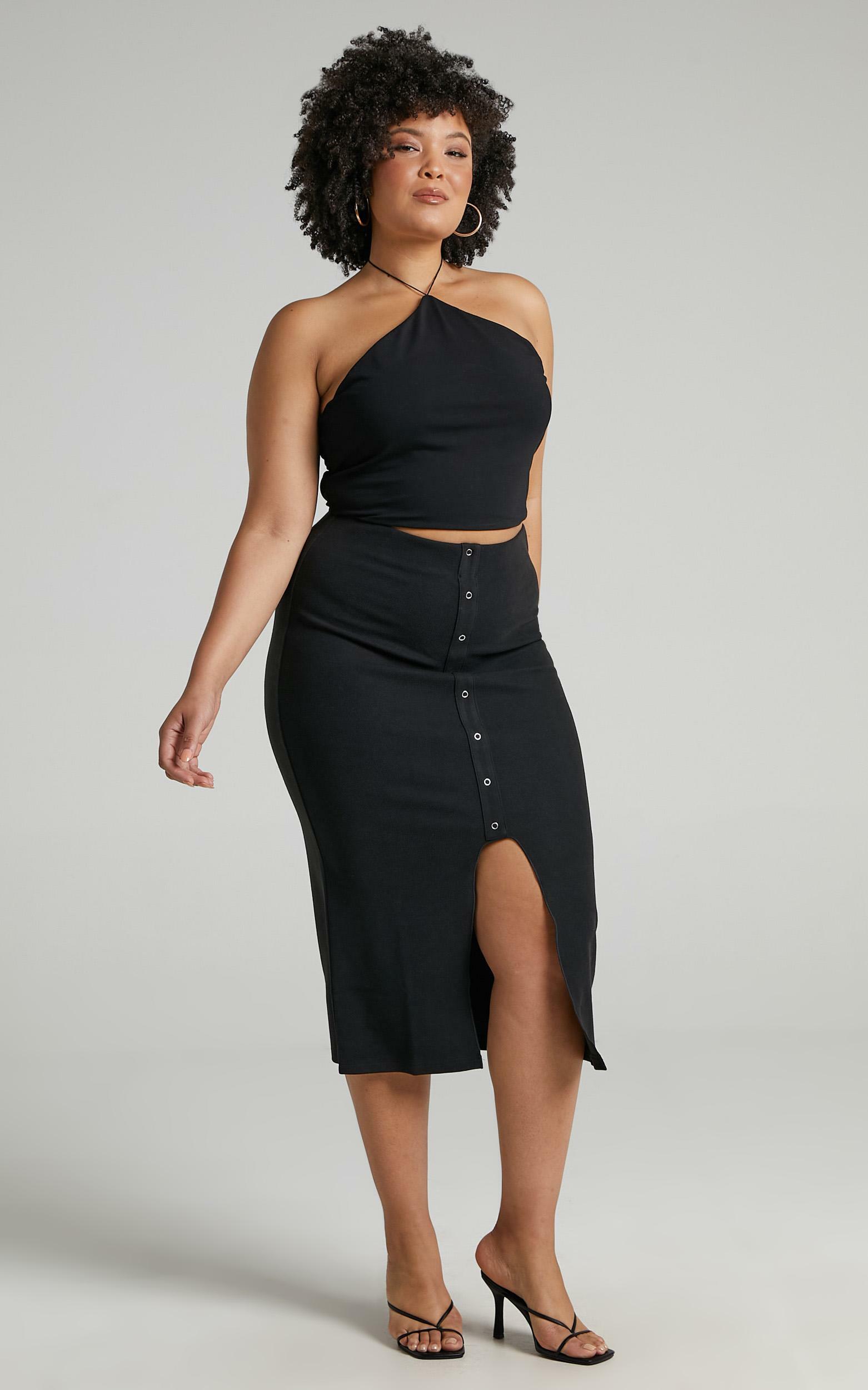 Into Motion Skirt in Black Rib - 04, BLK1, hi-res image number null