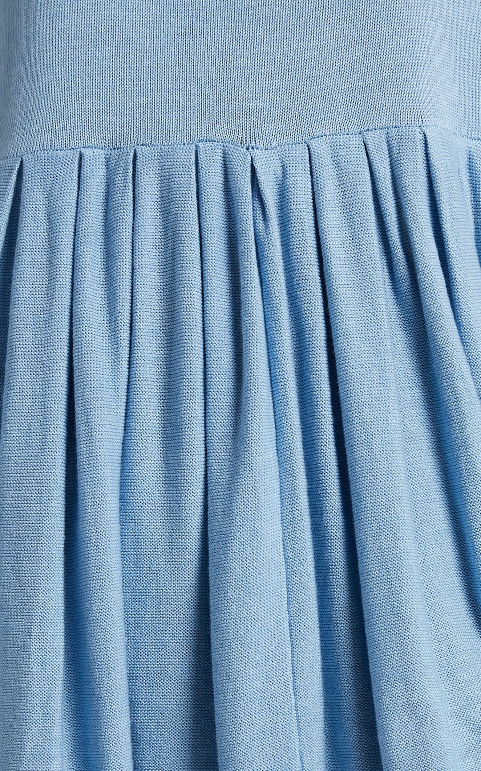 Embry Knit Dress in Powder Blue | Showpo