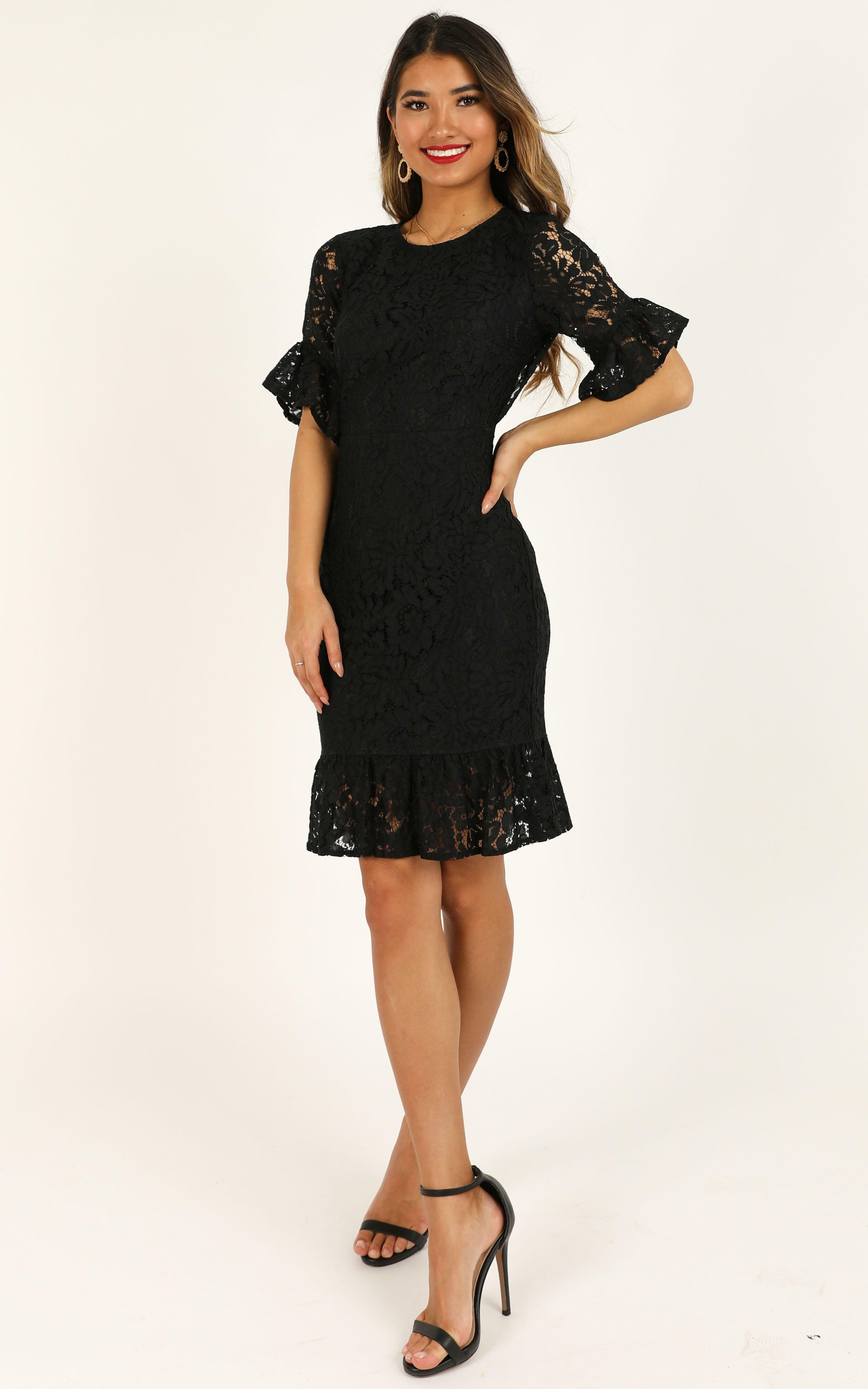 showpo black lace dress