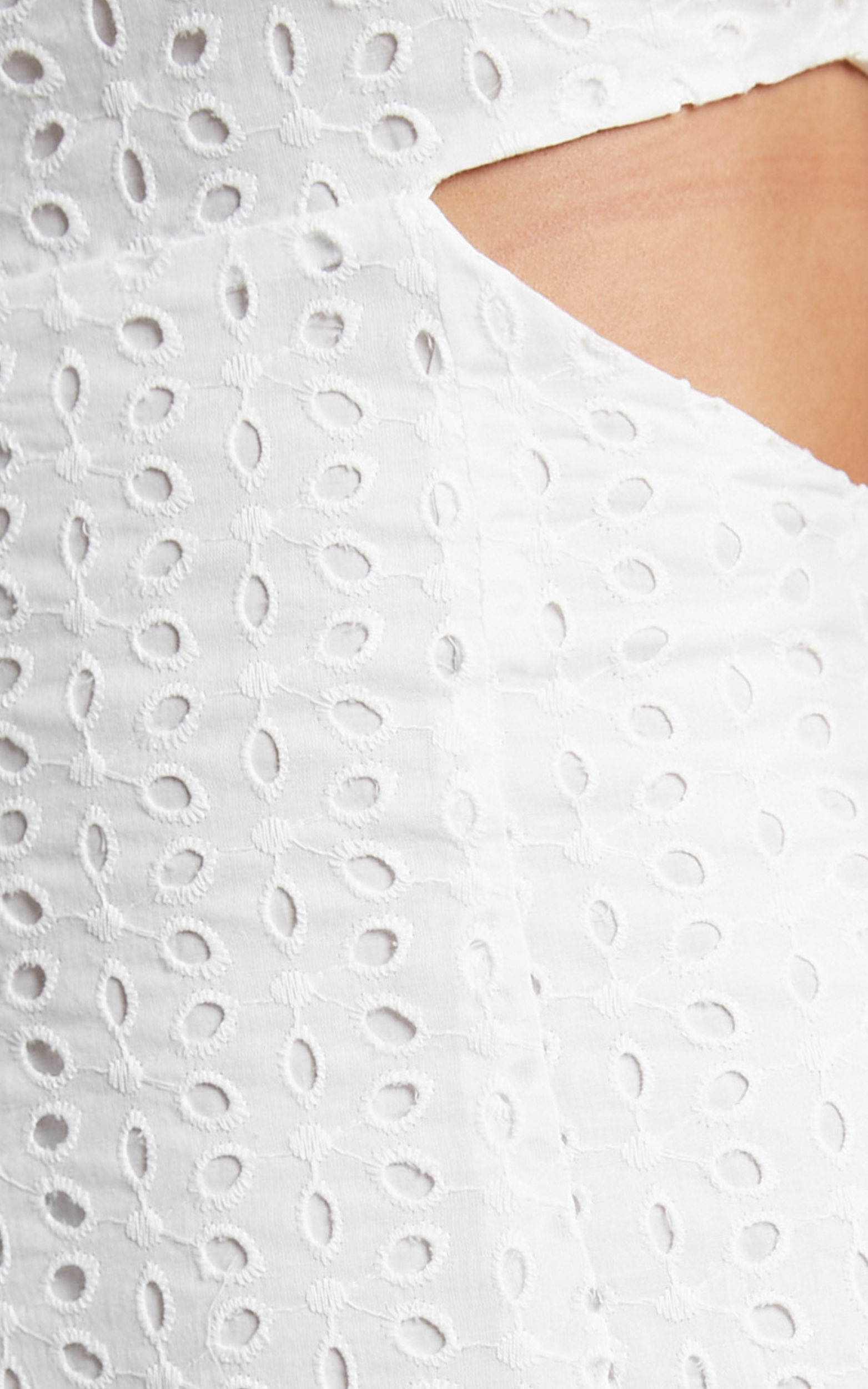 Levieth Mini Embroidery Dress in White | Showpo EU