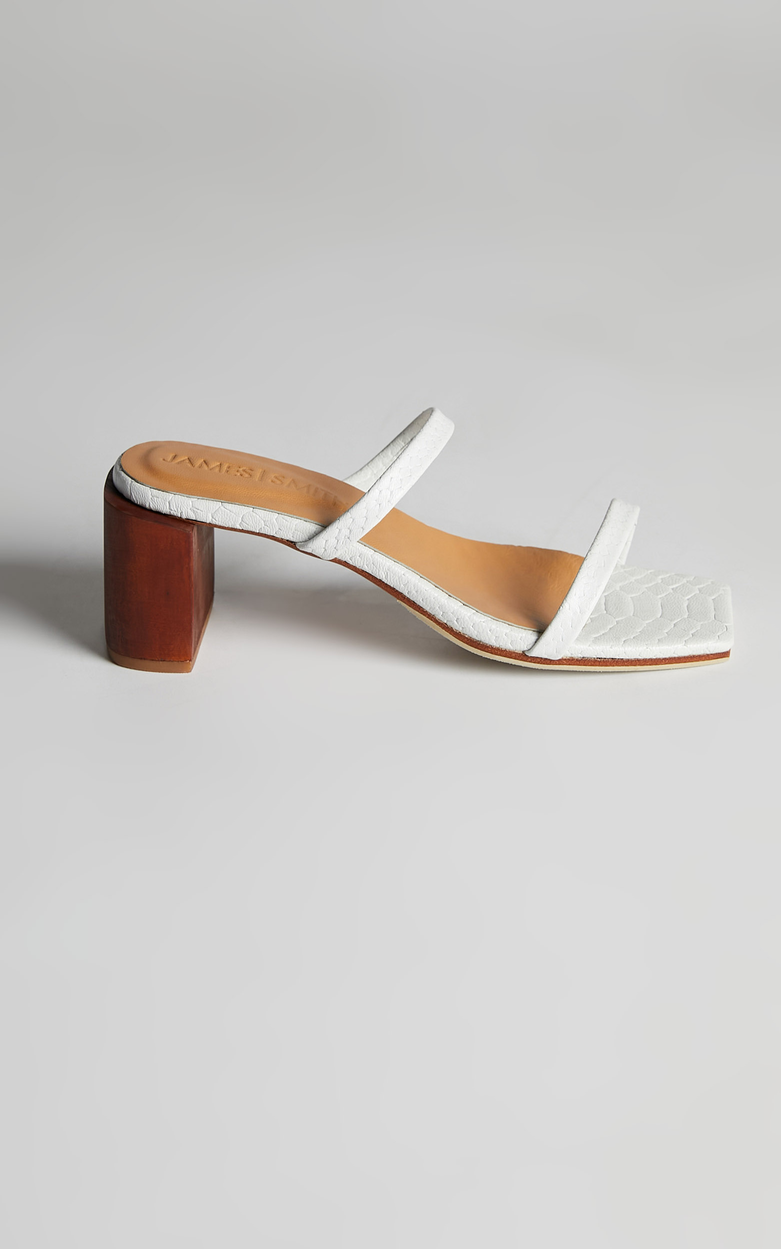 James Smith - Sirenuse Strap Sandal in White Croc - 05, WHT3, hi-res image number null