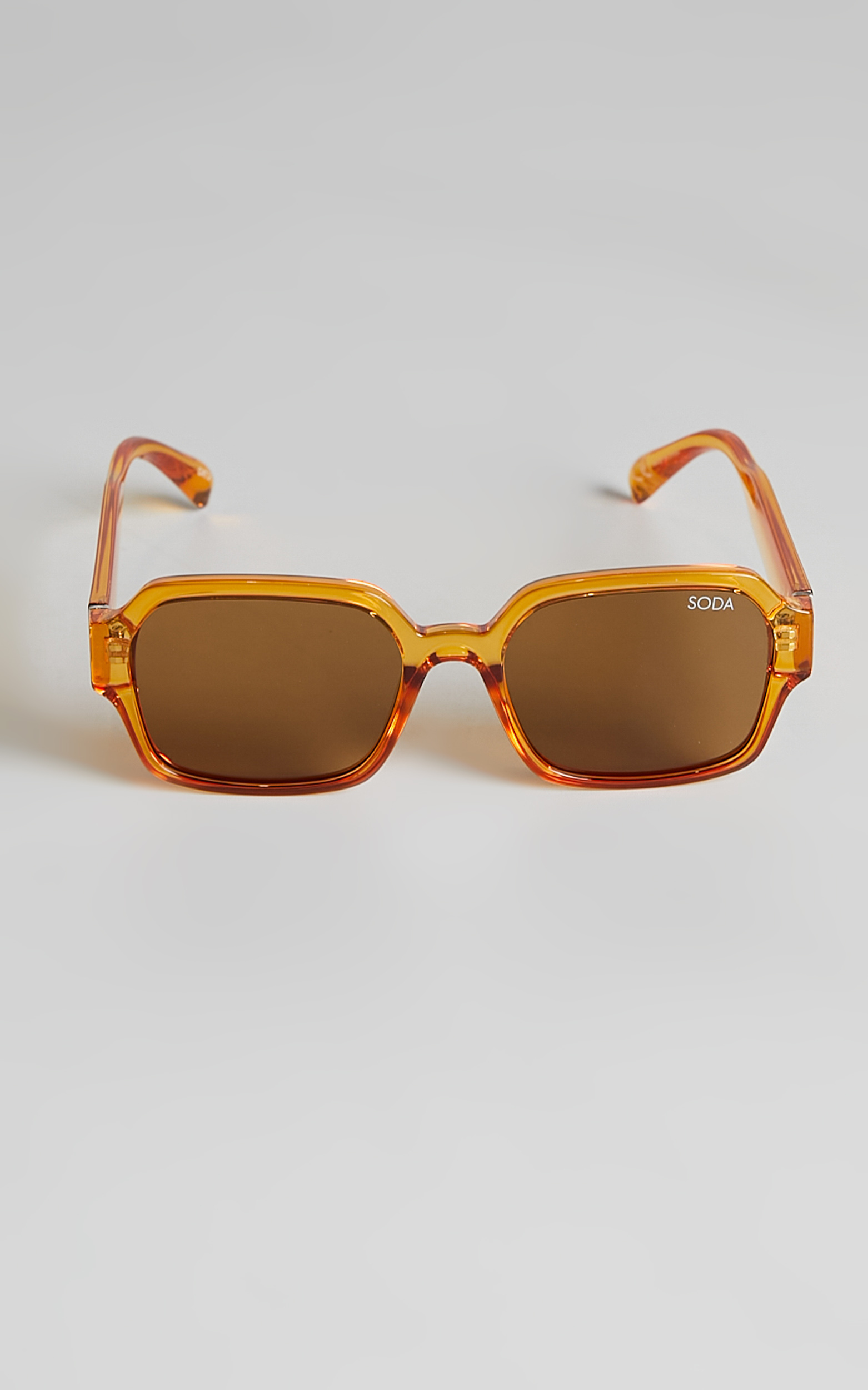 Soda Shades - Leyla Sunglasses in Amber - NoSize, ORG2, hi-res image number null