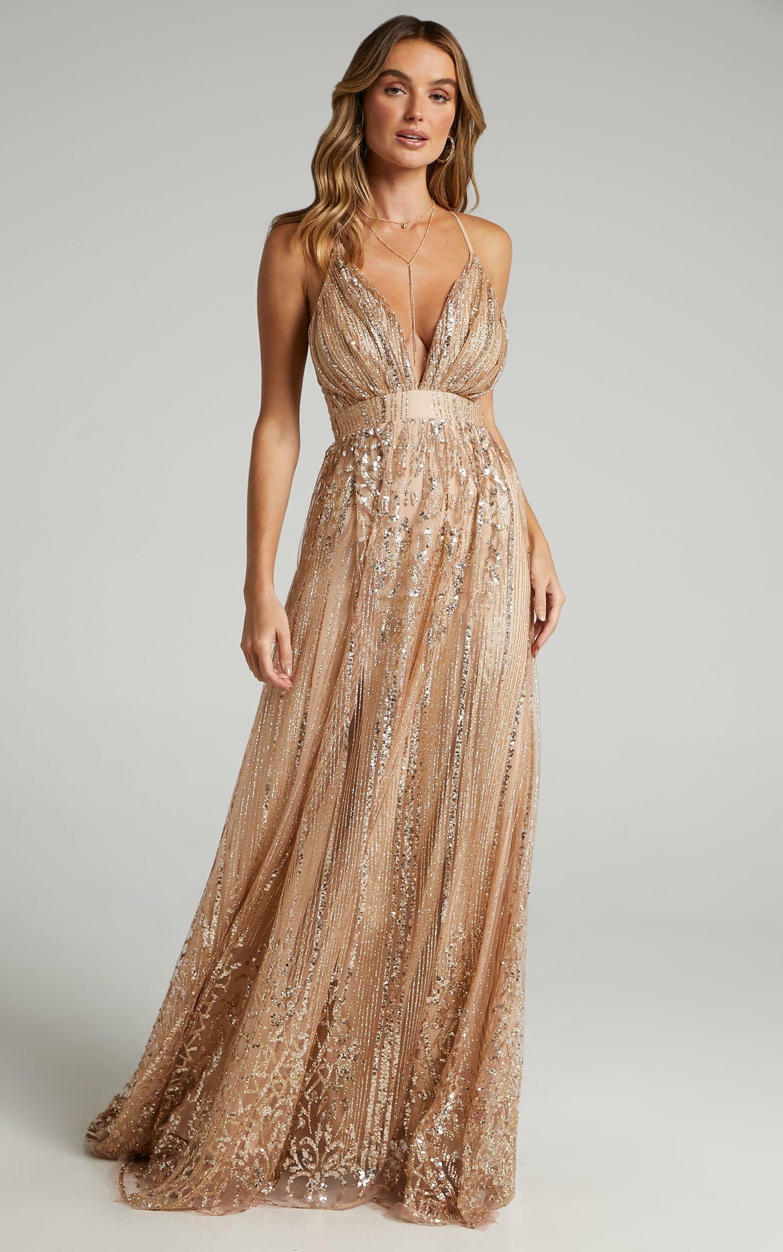 Start Strong Maxi Dress in Rose Gold - 06, RSG1, hi-res image number null