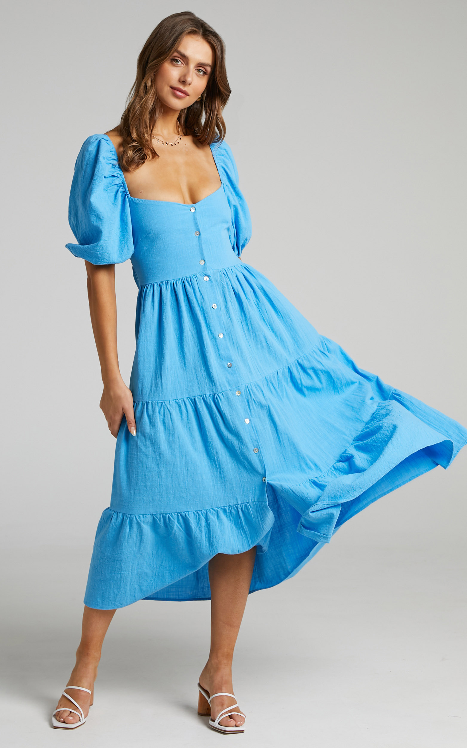 Palmer Dress in Bright Blue - 04, BLU1, hi-res image number null