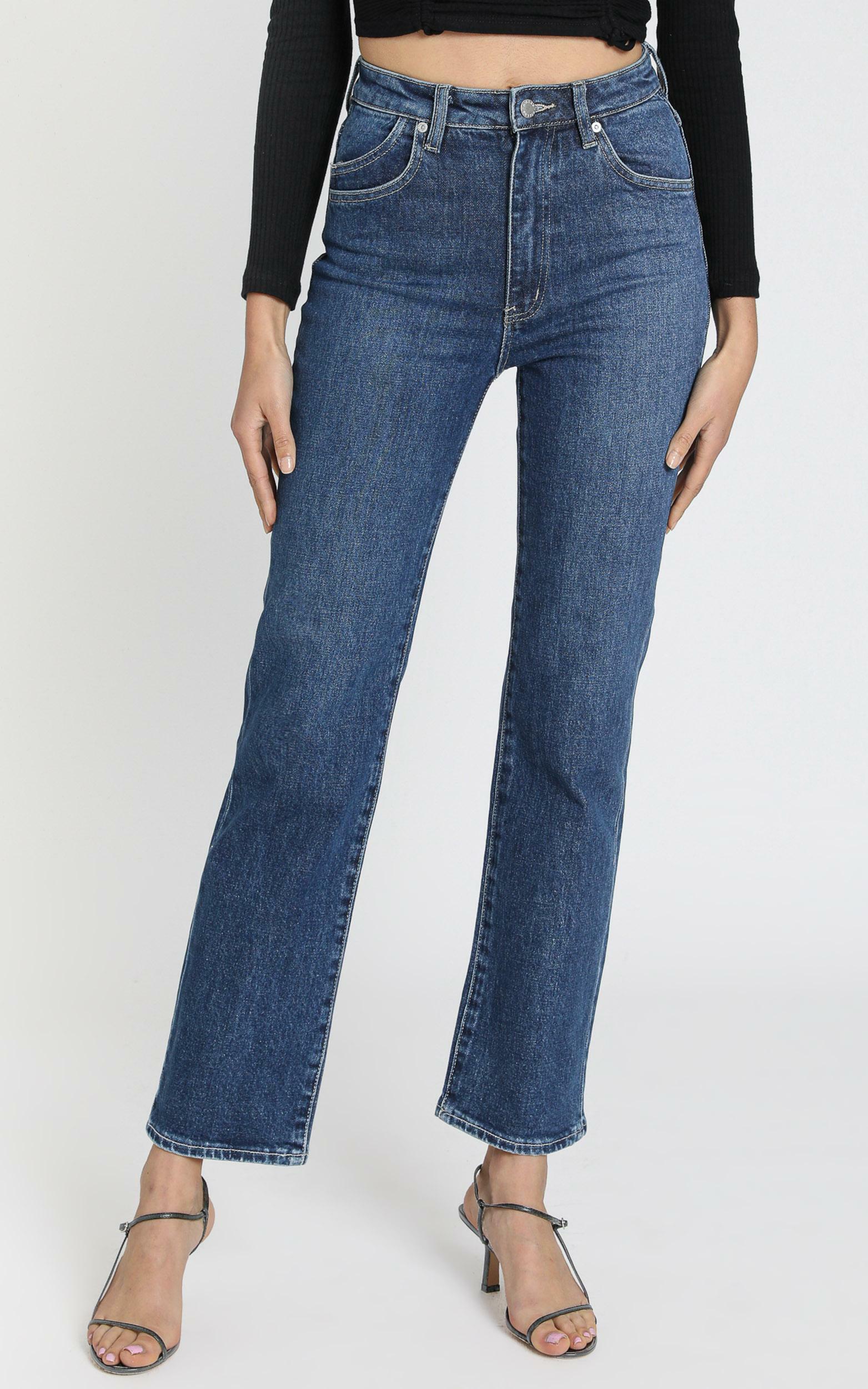 Rollas - Original Straight Jeans Daria in Blue Organic - 6 (XS), Blue, hi-res image number null