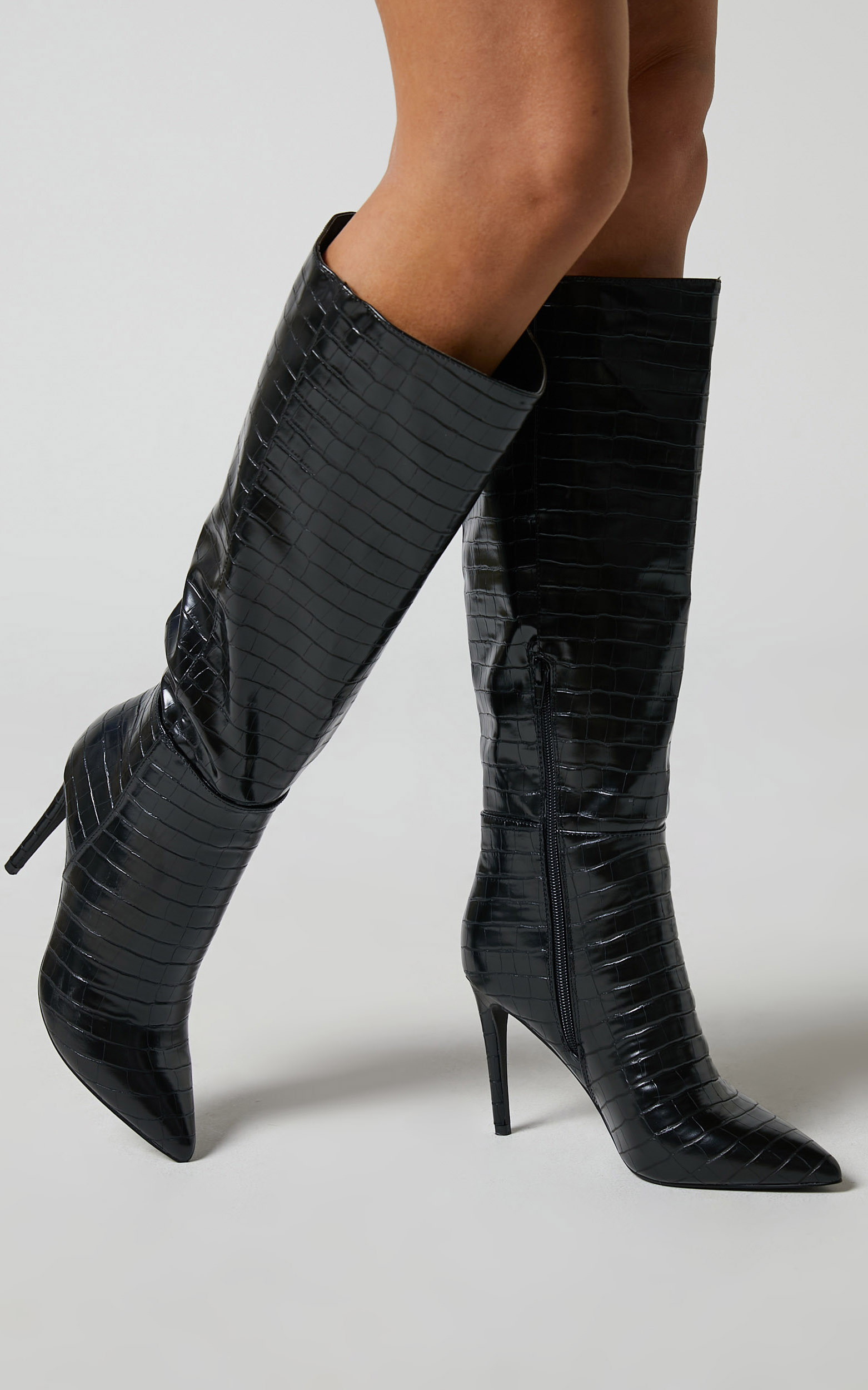 Therapy - Icon Boots in Black Croc - 06, BLK1, hi-res image number null