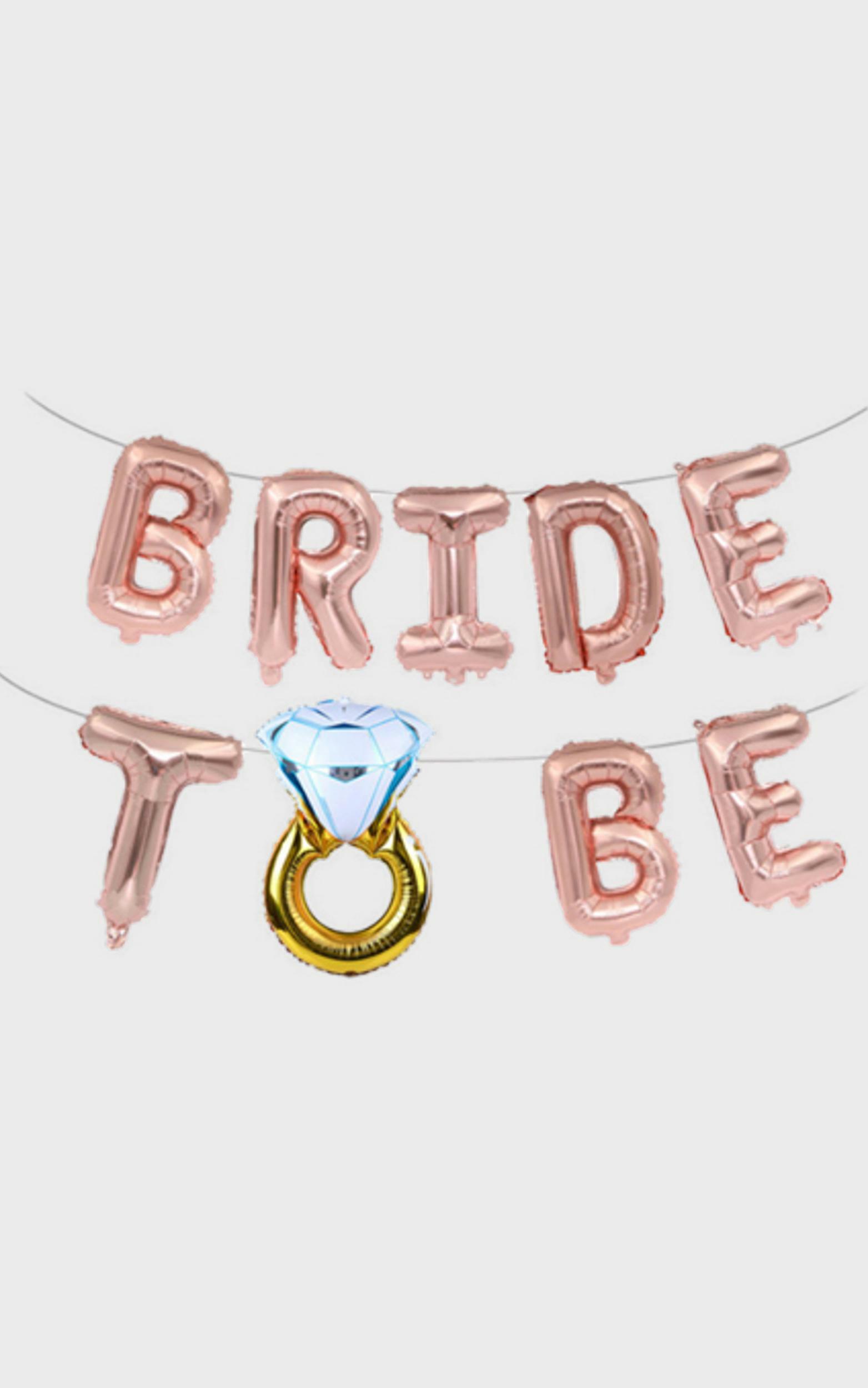 Bride To Be Balloon Banner in Pink, PNK1, hi-res image number null