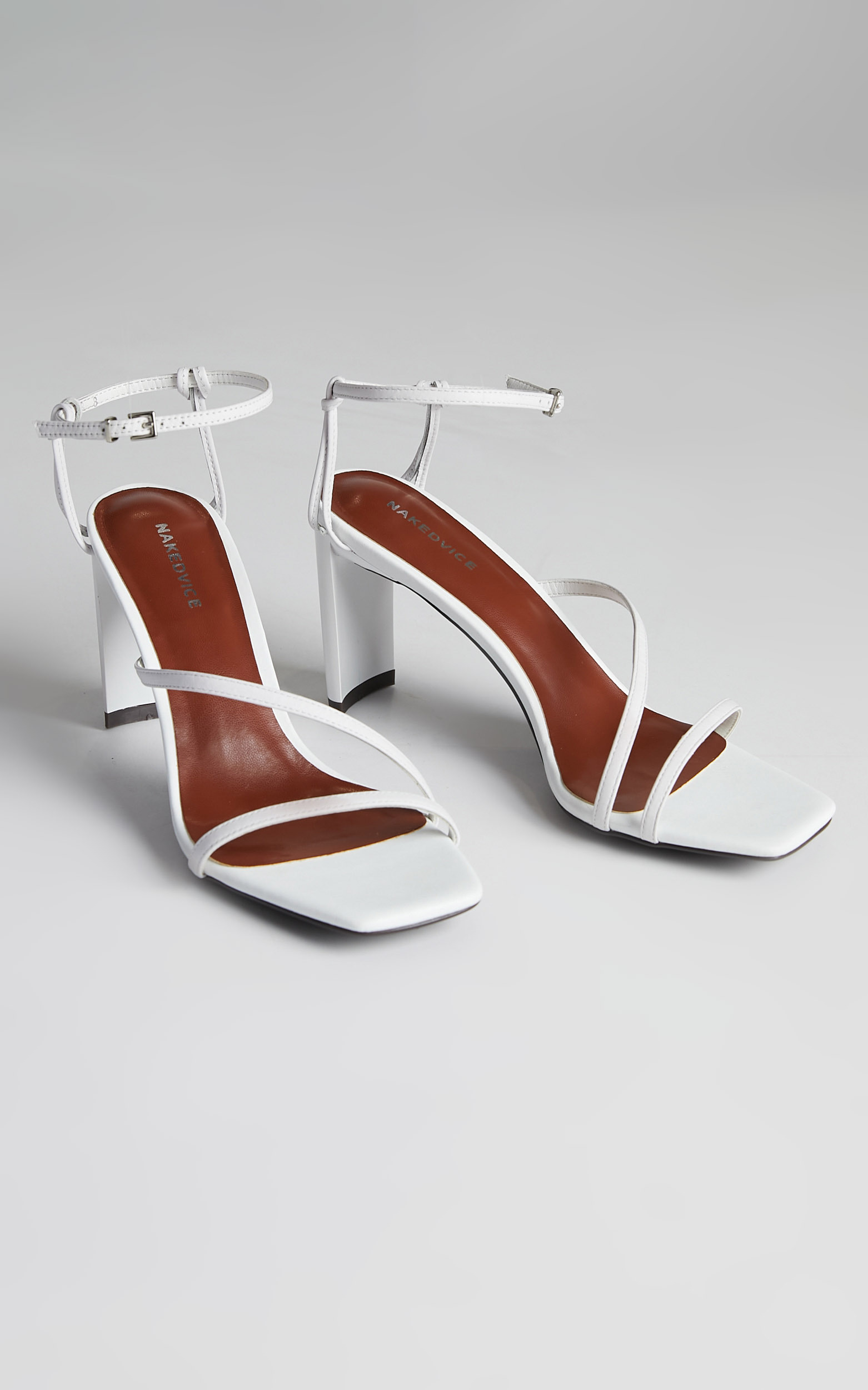NAKEDVICE - THE CYRUS HEELS in White - 06, WHT1, hi-res image number null