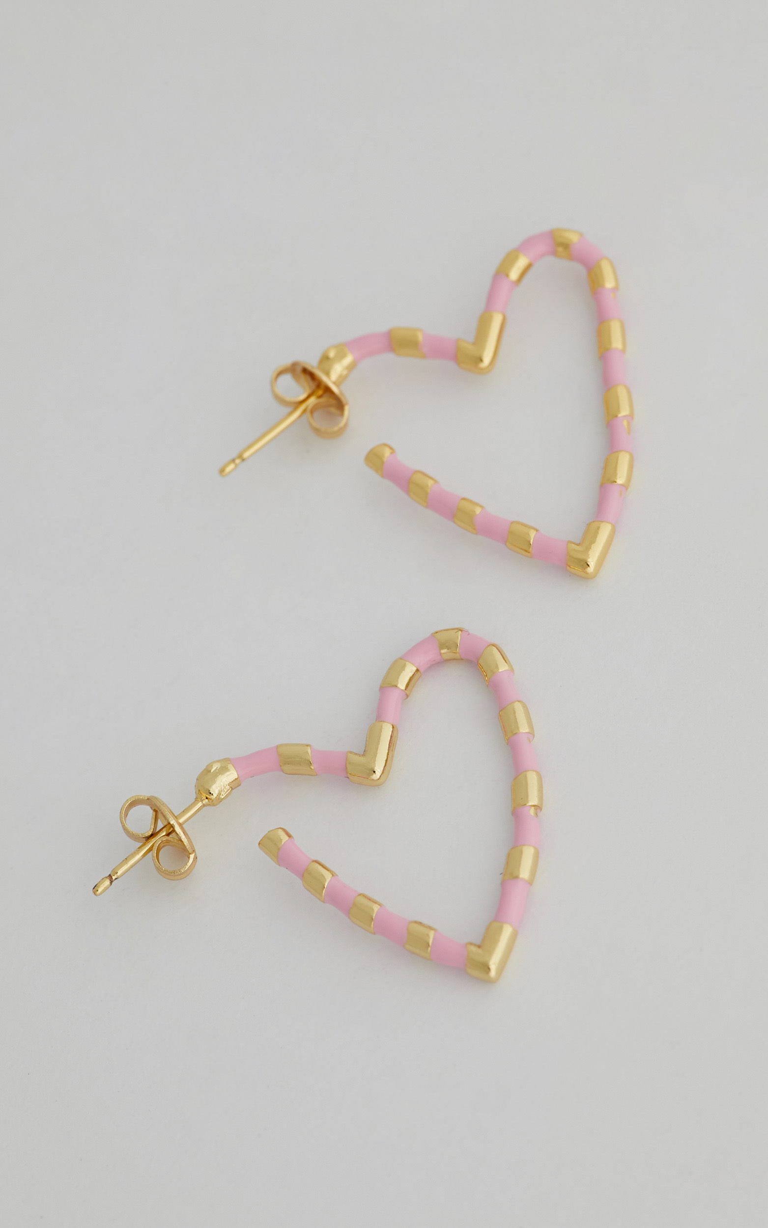 Chrizelda Heart Hoop Earrings in Pink - NoSize, PNK1, hi-res image number null