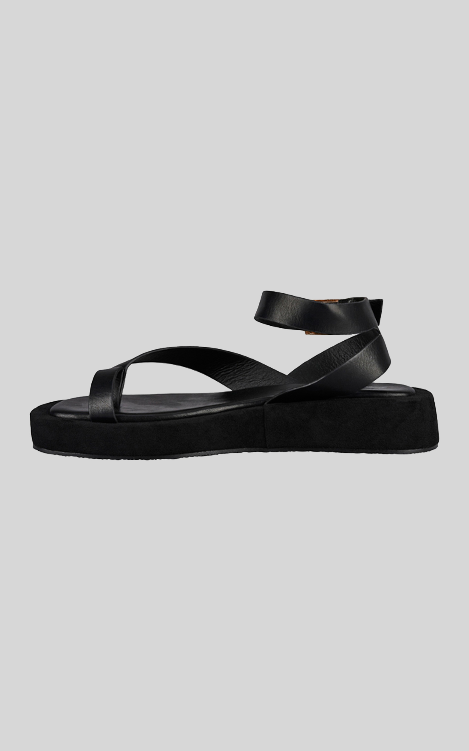 St Sana - Zelda Flatform Sandals in Black - 06, BLK1, hi-res image number null