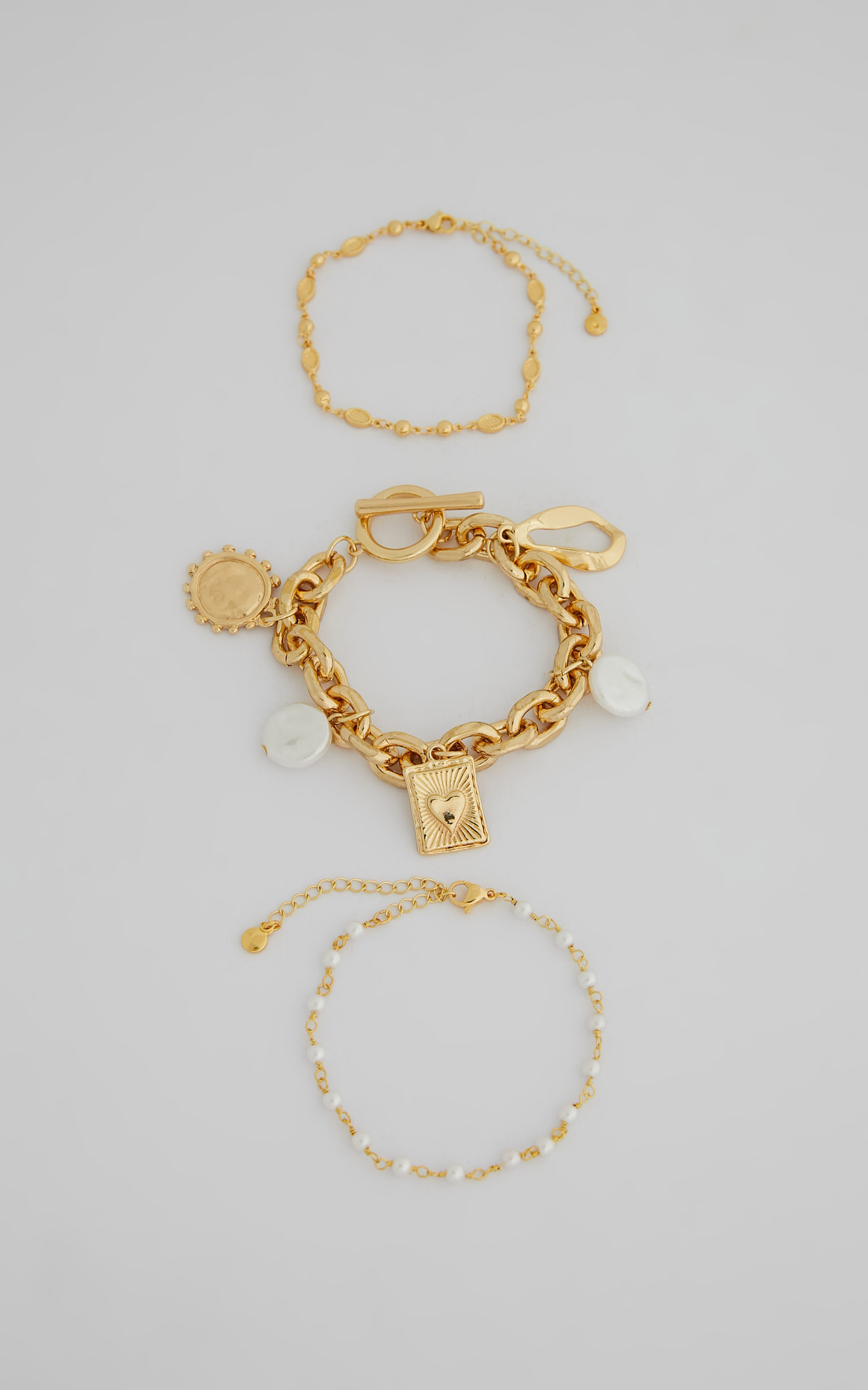 Gabbien Bracelet set of 3 in Gold - NoSize, GLD1, hi-res image number null