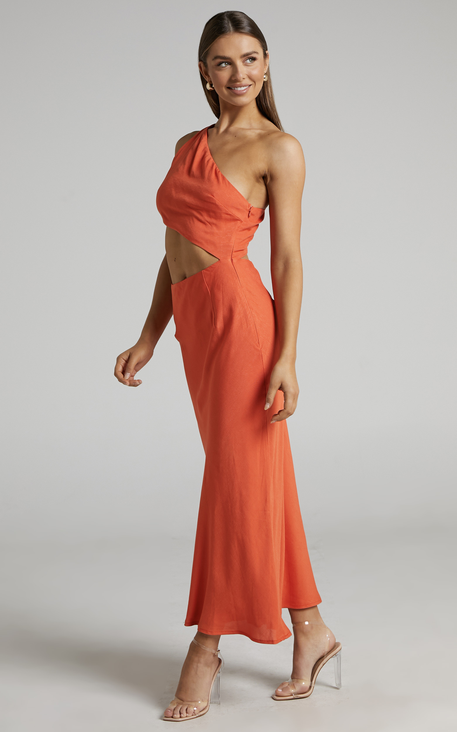 Runaway The Label - Cedros Midi Slip in Fire - XS, ORG1, hi-res image number null