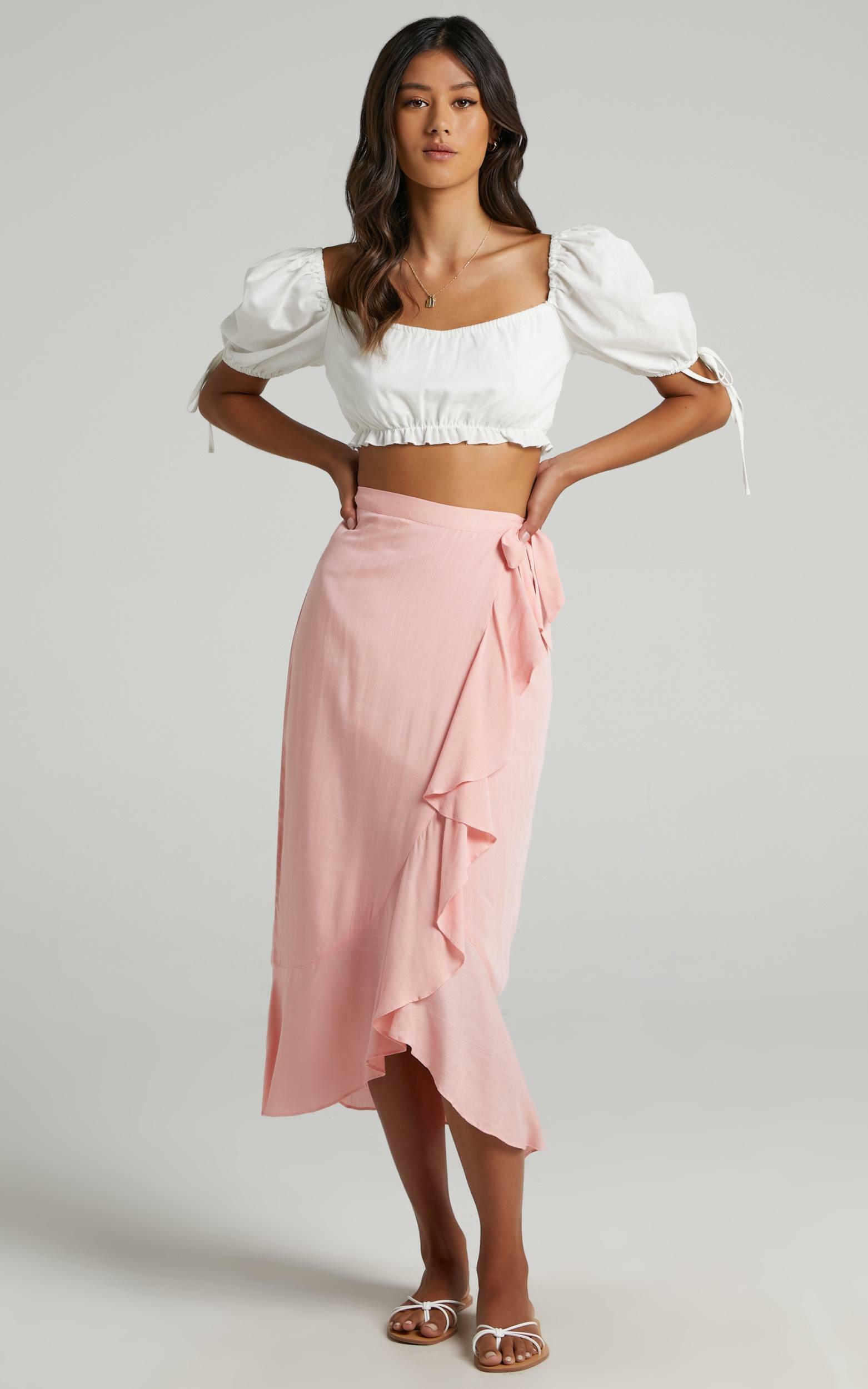 Camellia Skirt in Peach - 14 (XL), Pink, hi-res image number null