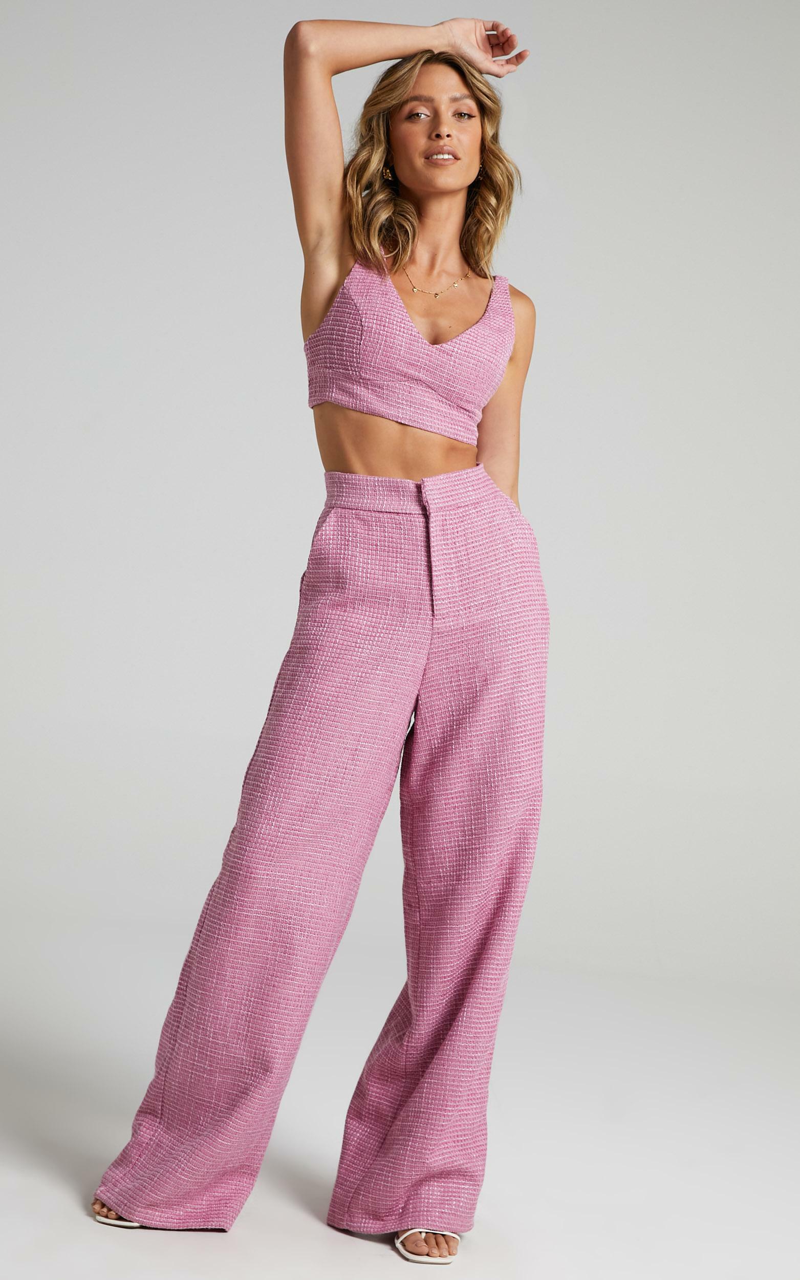 Adelaide Two Piece Wide Leg Set in Pink - 06, PNK2, hi-res image number null