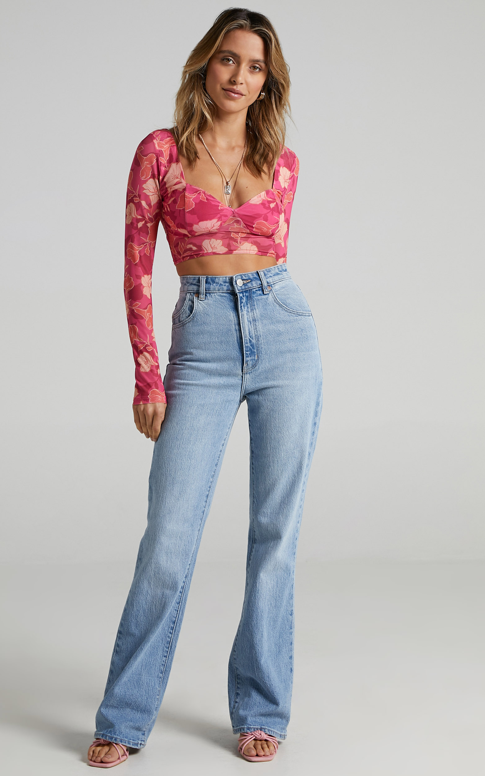 Eyes On You Top in Berry Floral - 06, PNK2, hi-res image number null