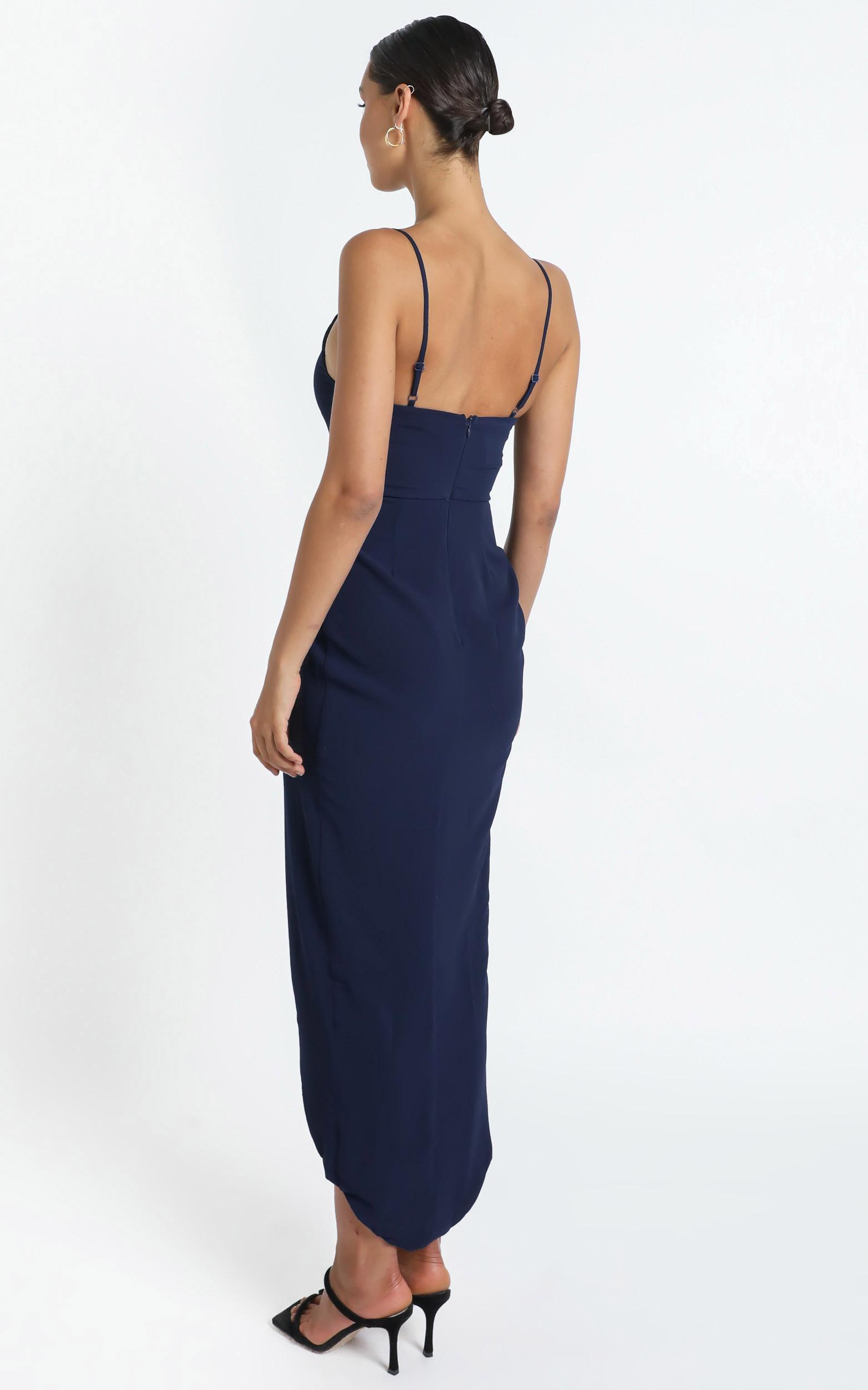 lucky day maxi dress in navy