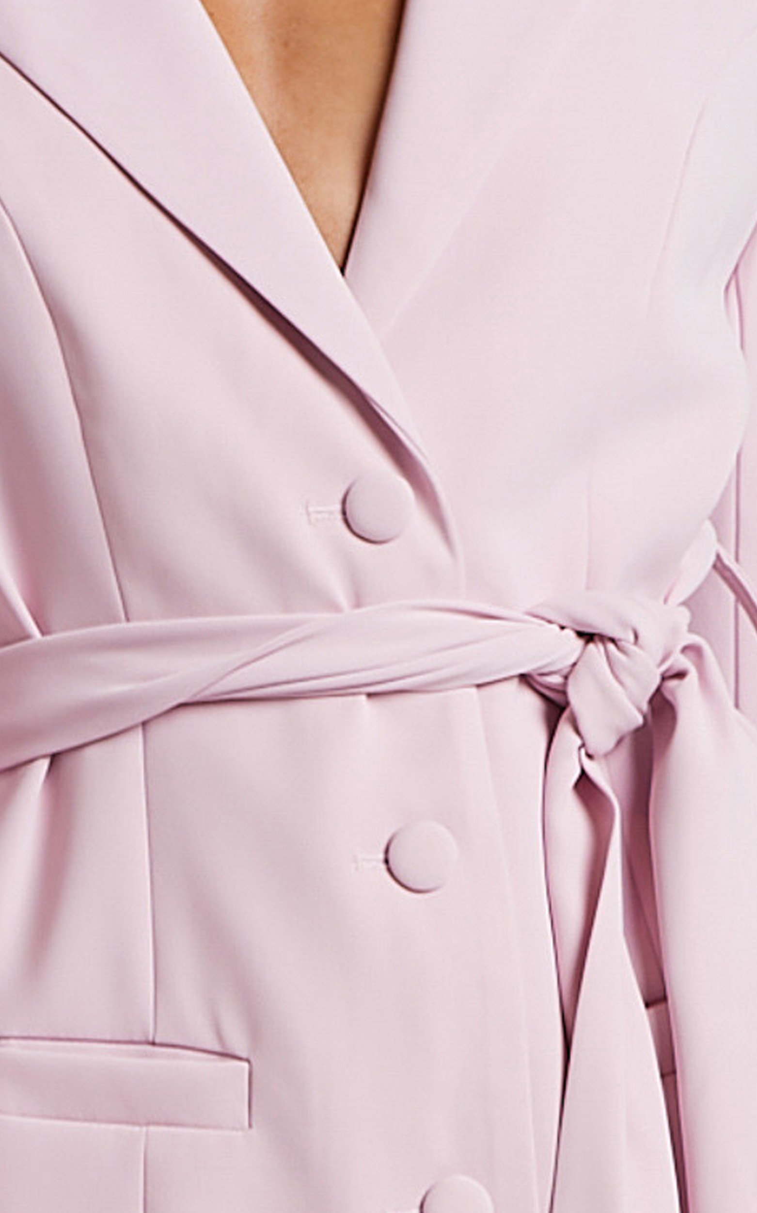Mhina Blazer Dress - Waist Tie Mini Blazer Dress in Pink | Showpo USA