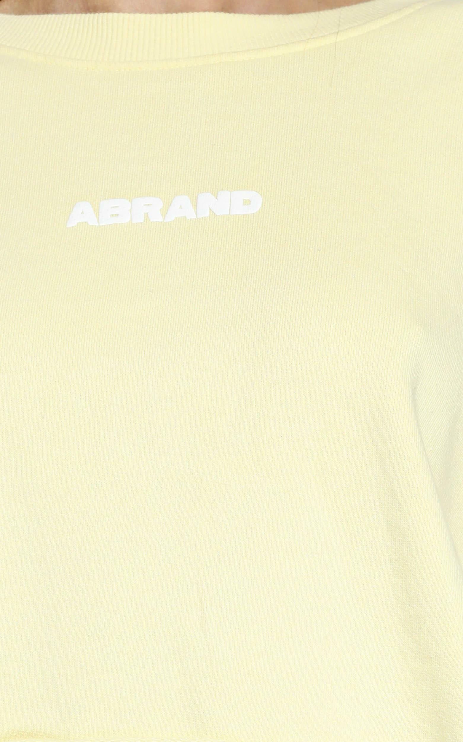 Abrand - A Oversized Cropped Sweater in Citron | Showpo USA