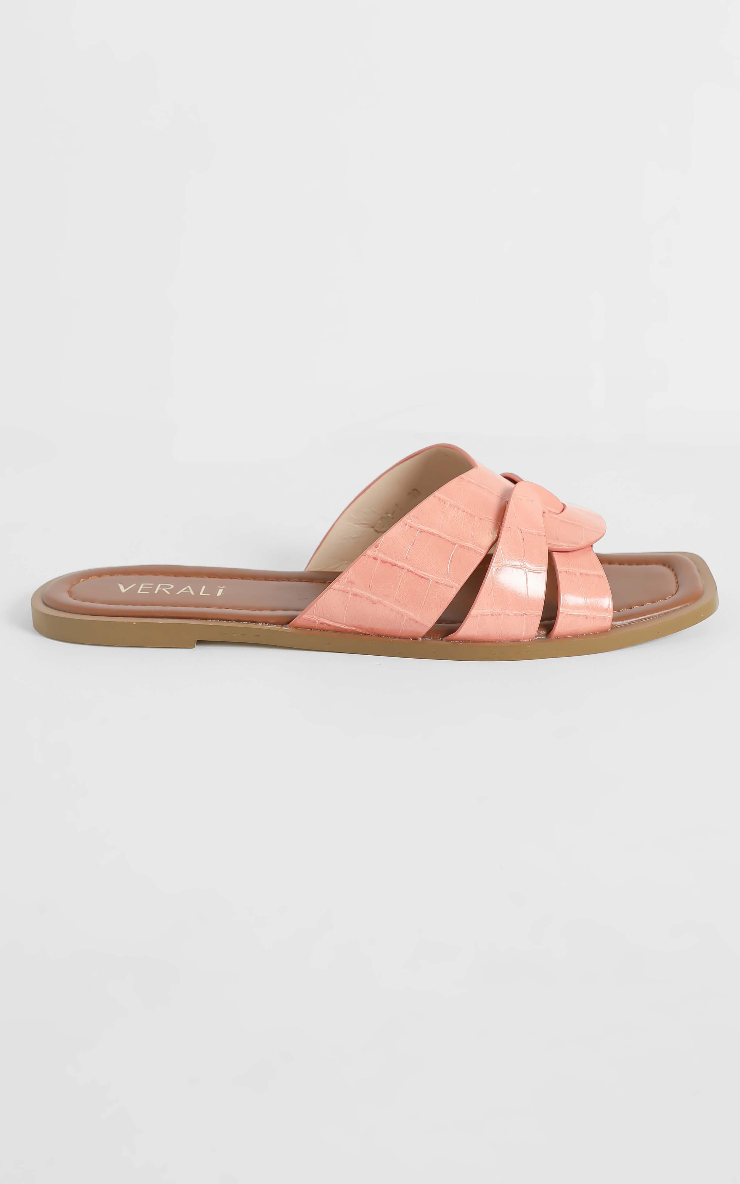 Verali - Glam Sandals in Peach Croc - 05, PNK1, hi-res image number null