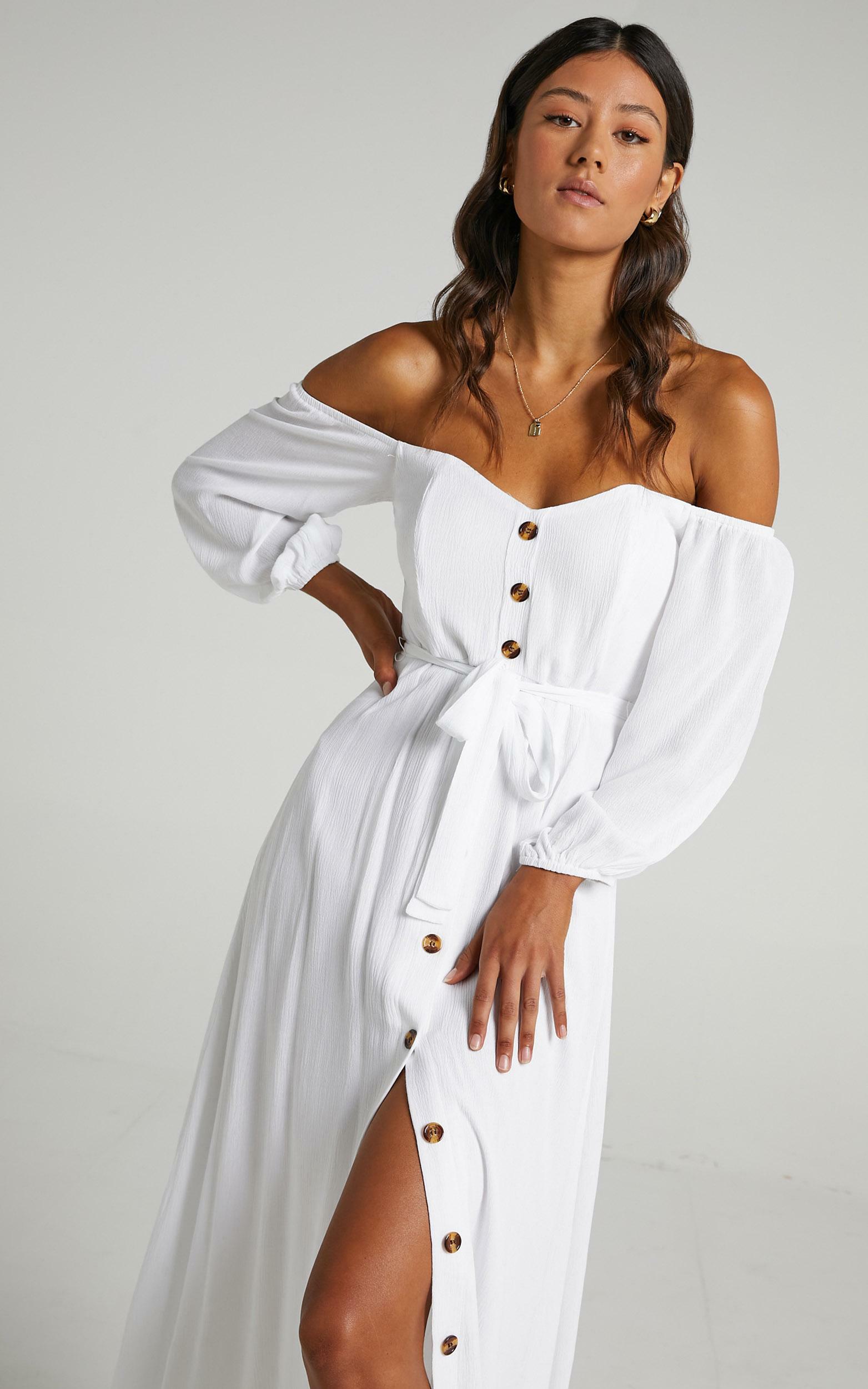 Sorrento Dreaming Dress in White Linen Look - 20, WHT5, hi-res image number null