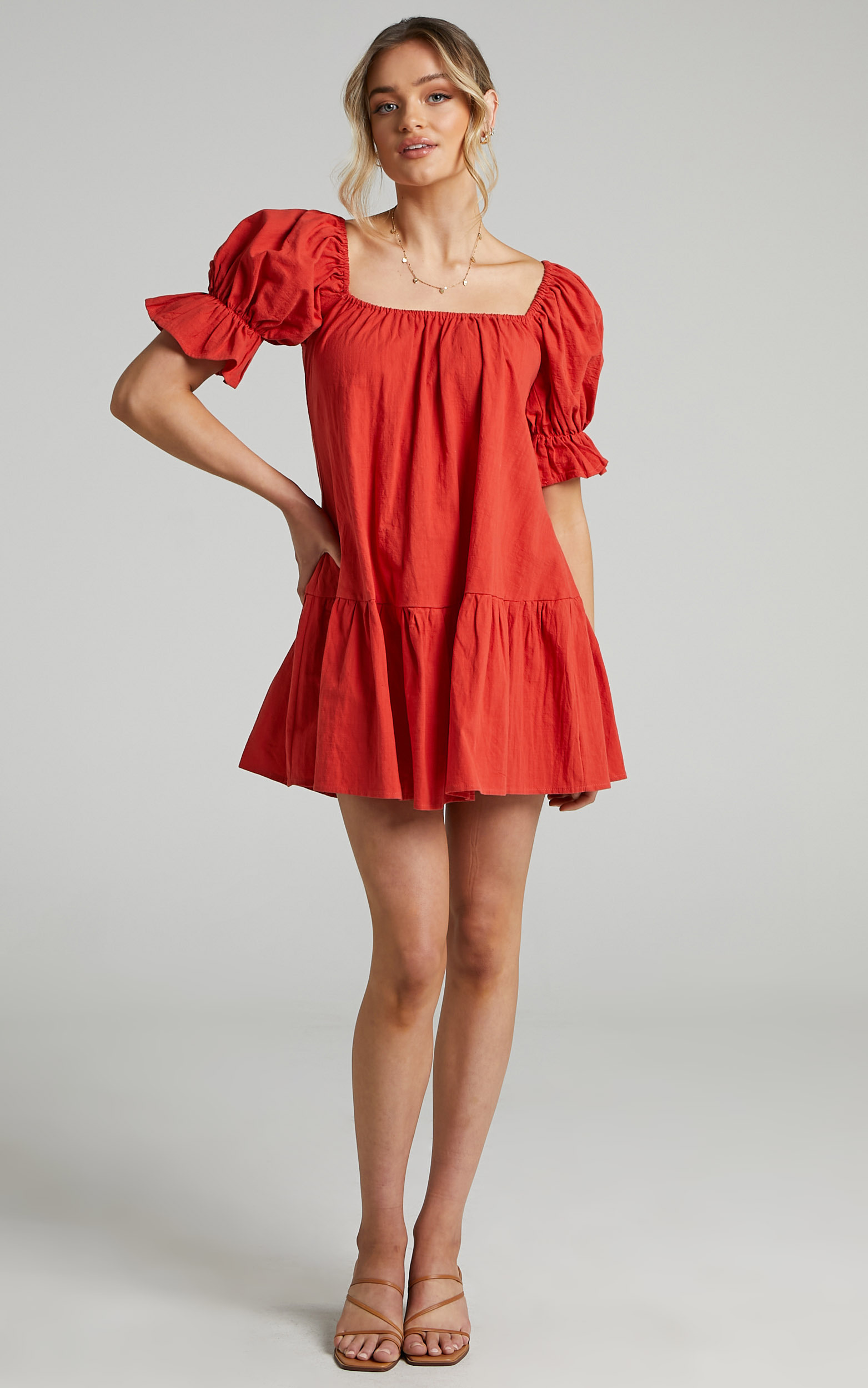 Poppy Dress in Oxy Red - 06, RED1, hi-res image number null