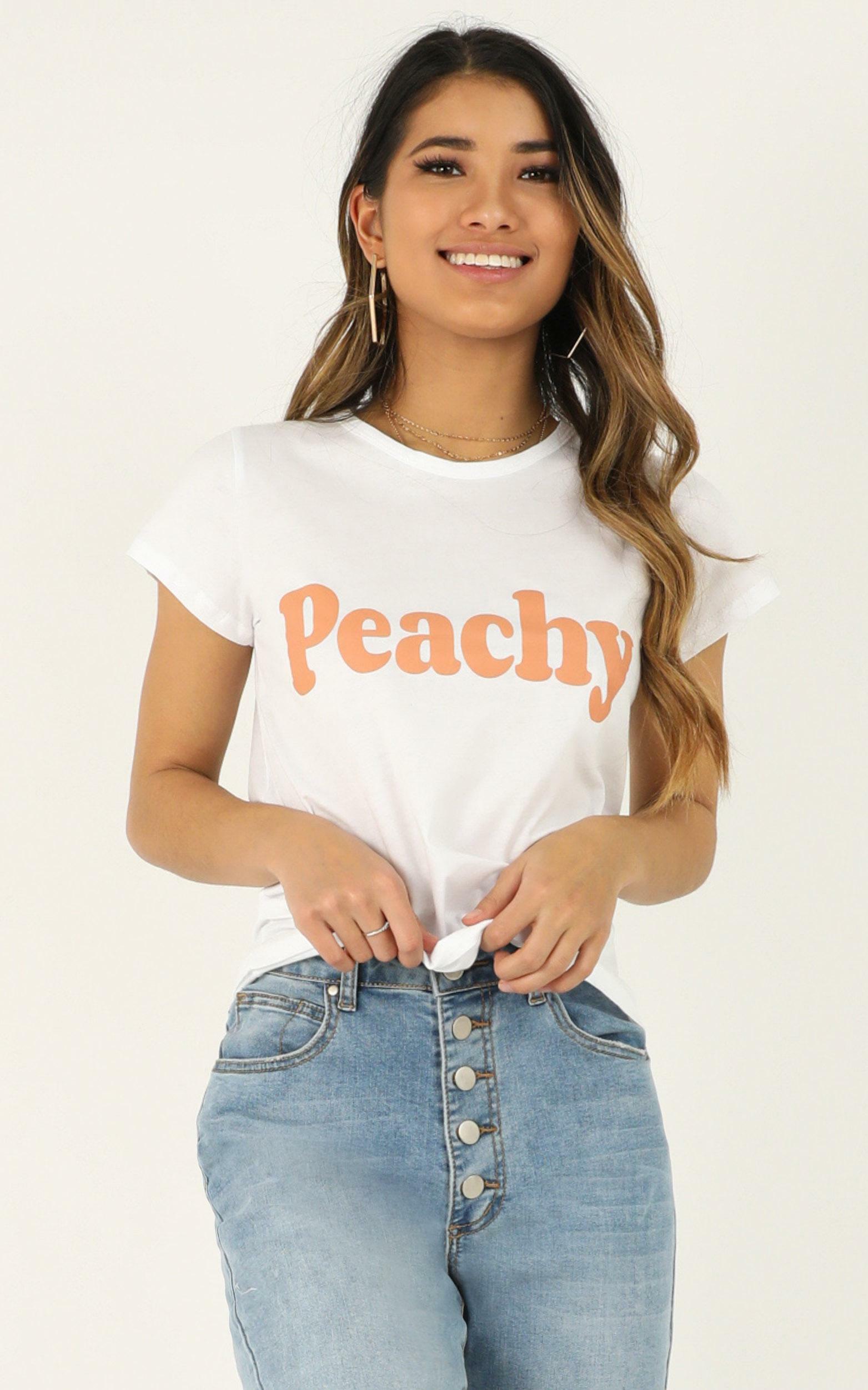 Peachy Tee in white - 12 (L), White, hi-res image number null