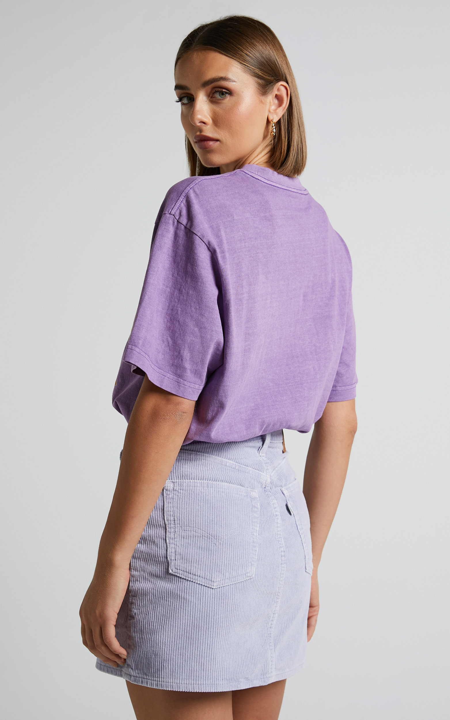 Levi's - Fresh Buttonfront Denim Skirt in Light Purple Garment Dye | Showpo  USA