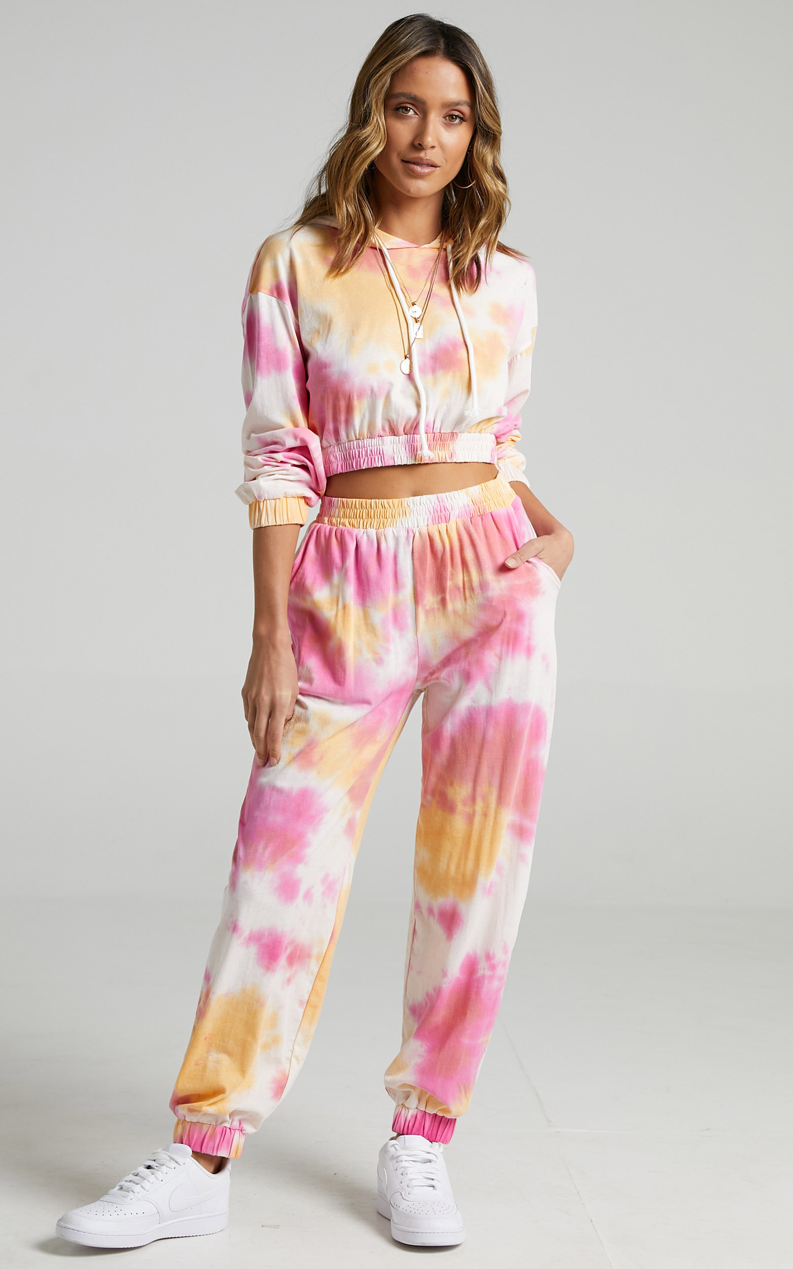 Lopez Two Piece Set in Pink Tie Dye - 6 (XS), Pink, hi-res image number null
