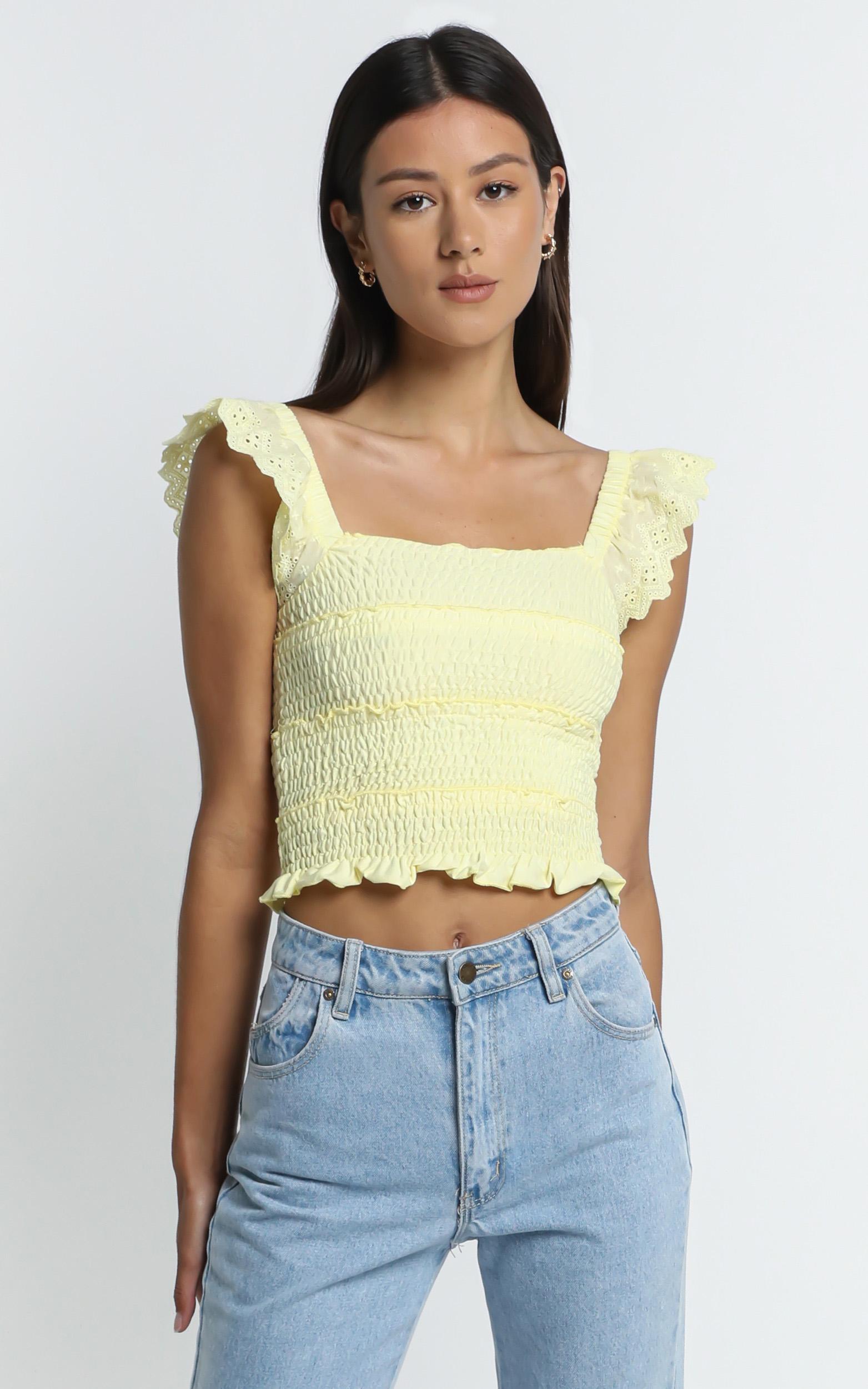 Alma Top in Pastel Yellow - 08, YEL1, hi-res image number null