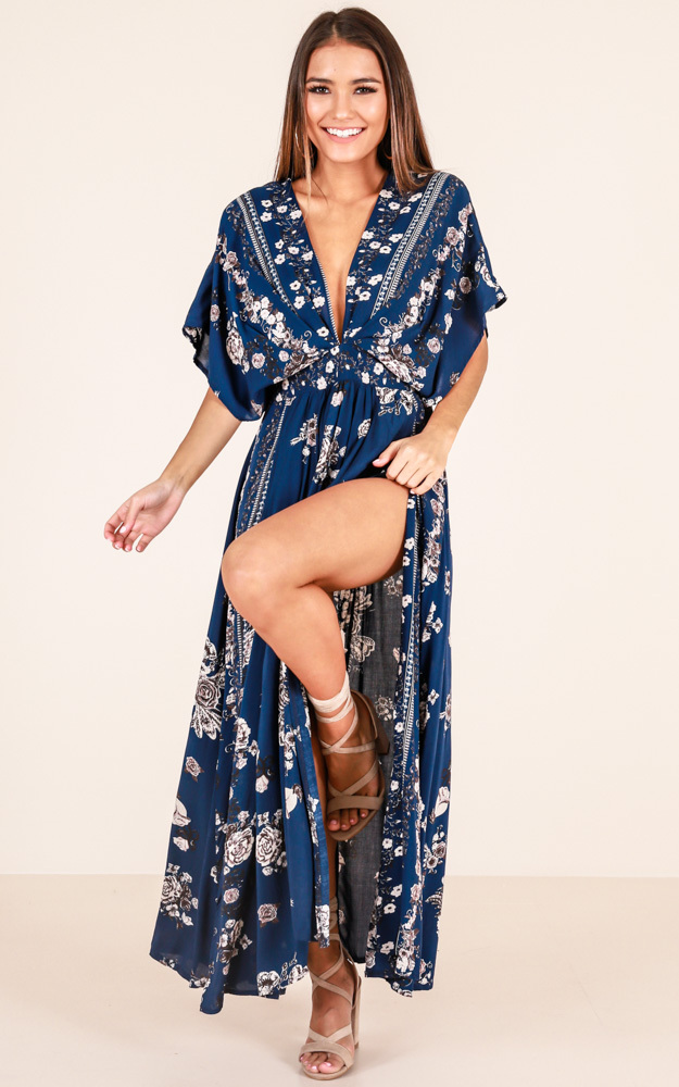 Vacay Ready Maxi Dress in Navy Floral - 12, NVY1, hi-res image number null