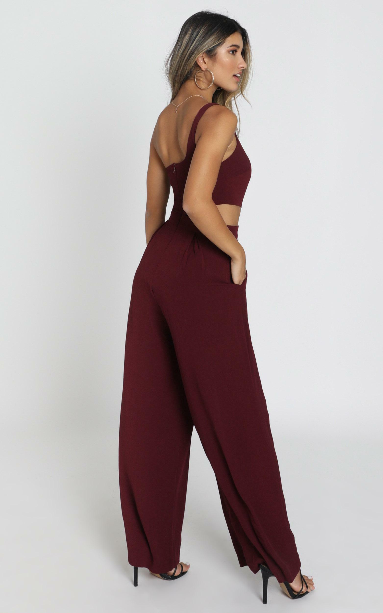 Beautiful Darkness Jumpsuit in Wine - 14, WNE6, hi-res image number null