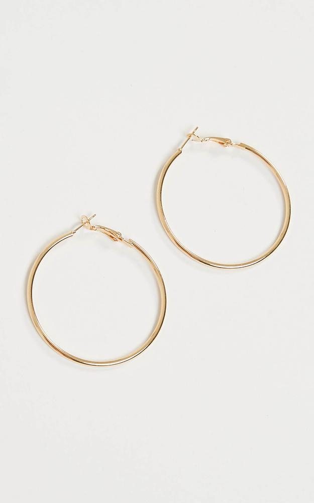 Dont Know When 50mm hoop earrings in Gold, GLD1, hi-res image number null