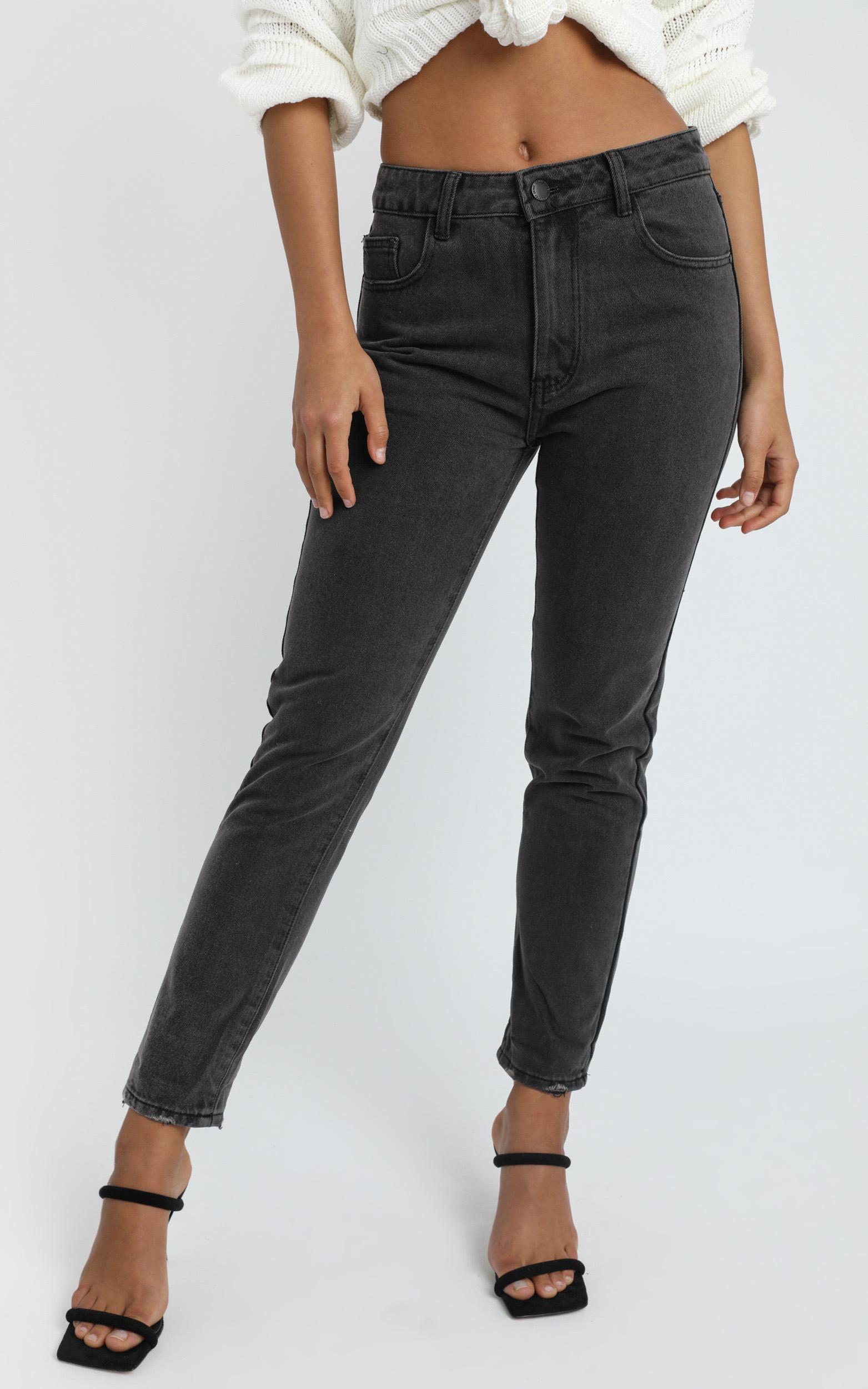 Remy Jeans in washed black denim - 14 (XL), Black, hi-res image number null