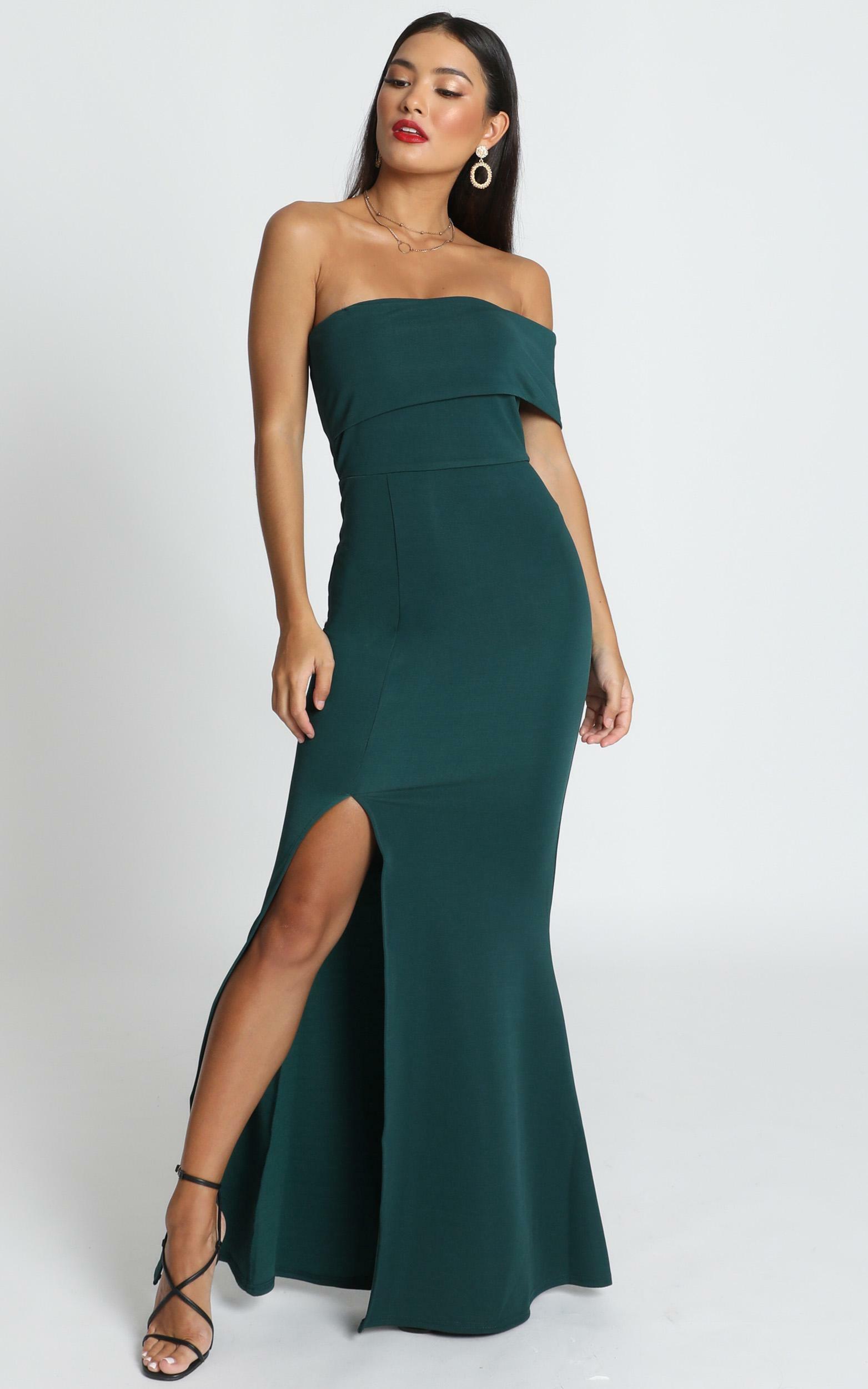 Glamour Girl Maxi Dress In Emerald | Showpo
