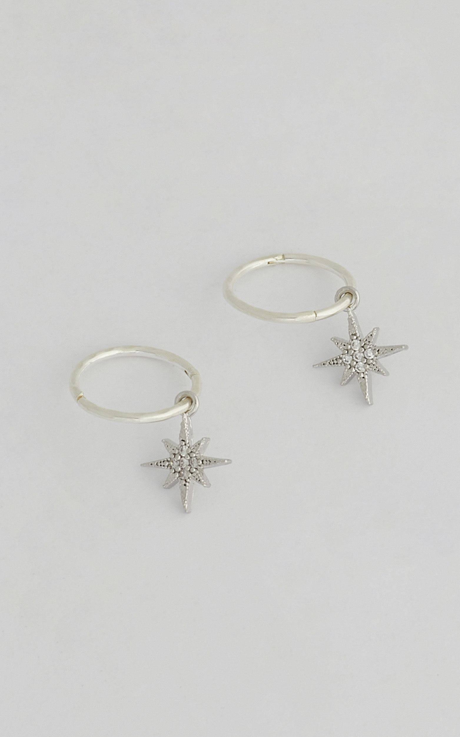SAINT VALENTINE - NORTH STAR MINI HOOPS in Silver - NoSize, SLV2, hi-res image number null