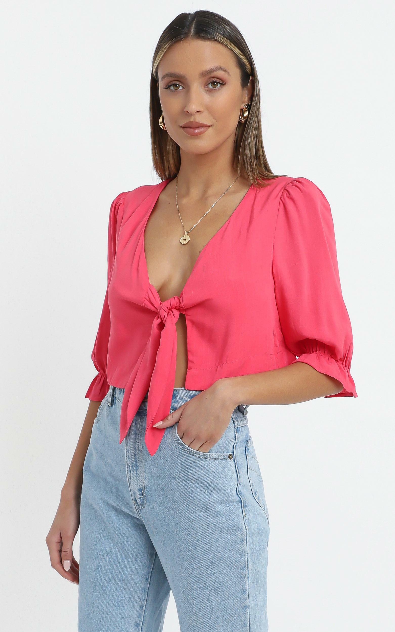 Kailani Top in Hot Pink - 14 (XL), Pink, hi-res image number null